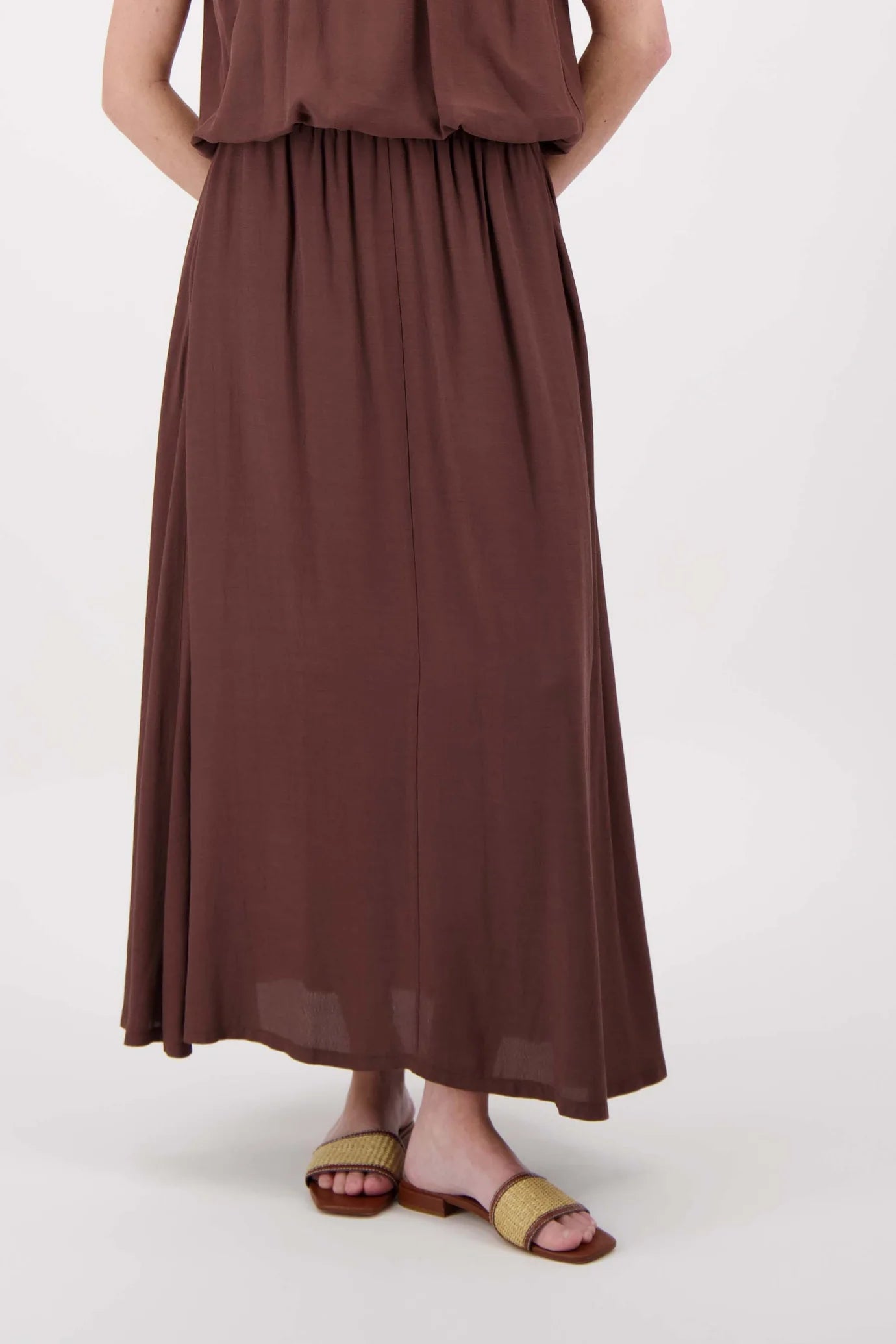 Zusss | Rok crincle stof bruin