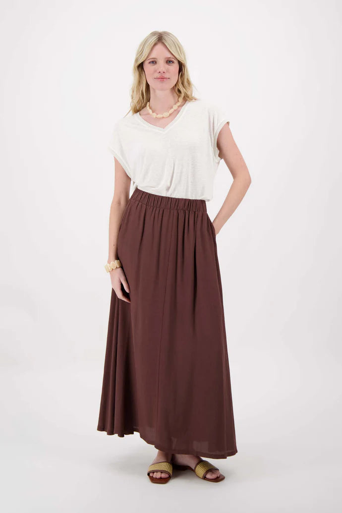 Zusss | Rok crincle stof bruin