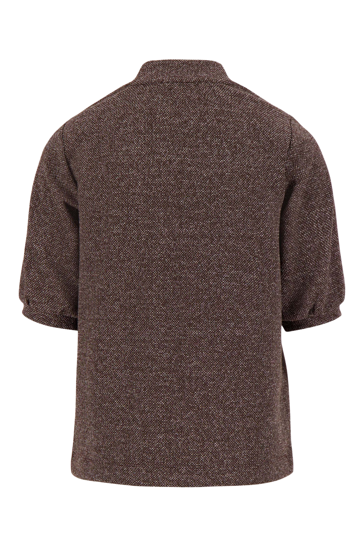 Zusss | Stretch top met koltrui chocolade bruin