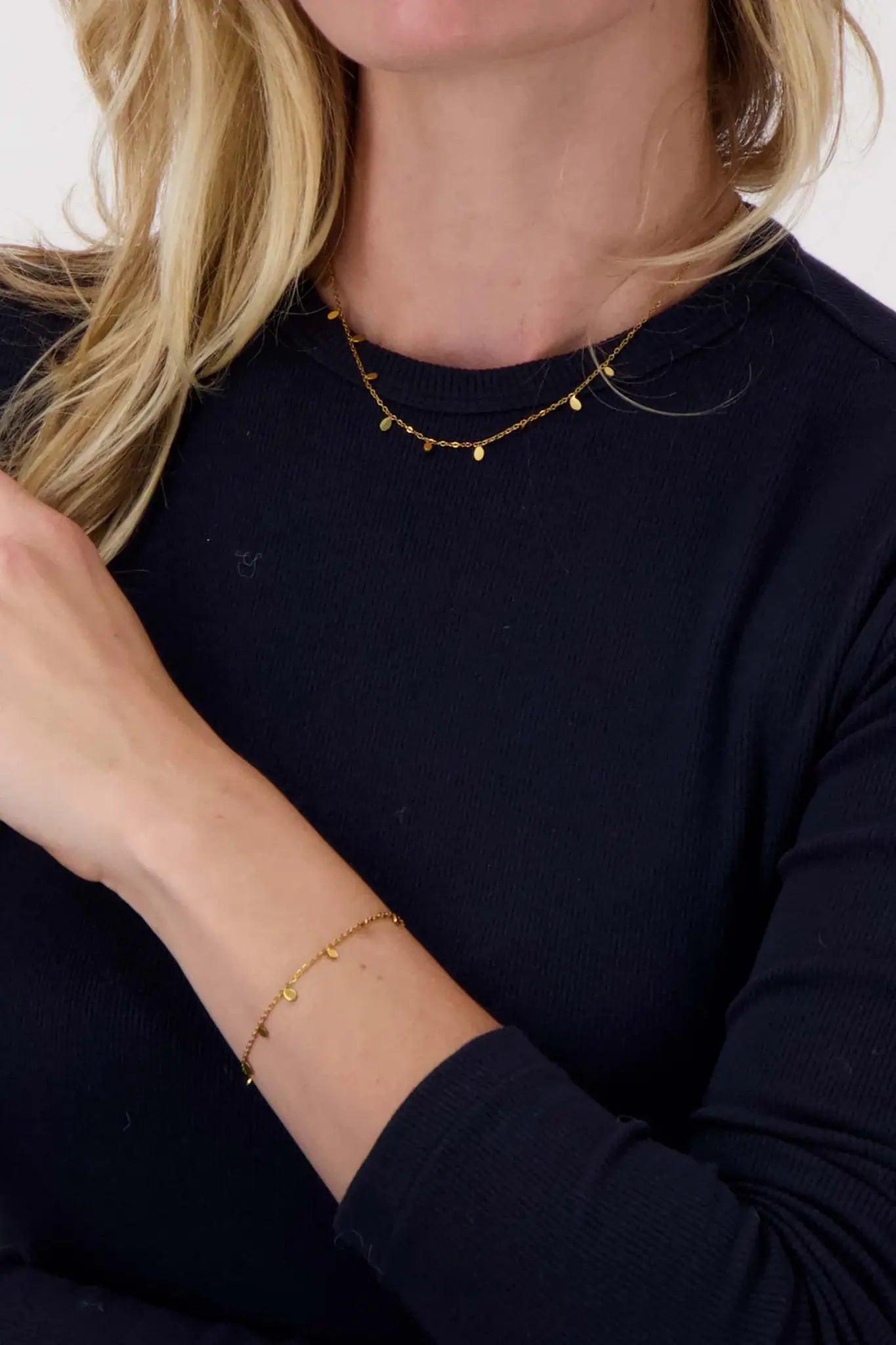 Zusss | Ketting druppels goud