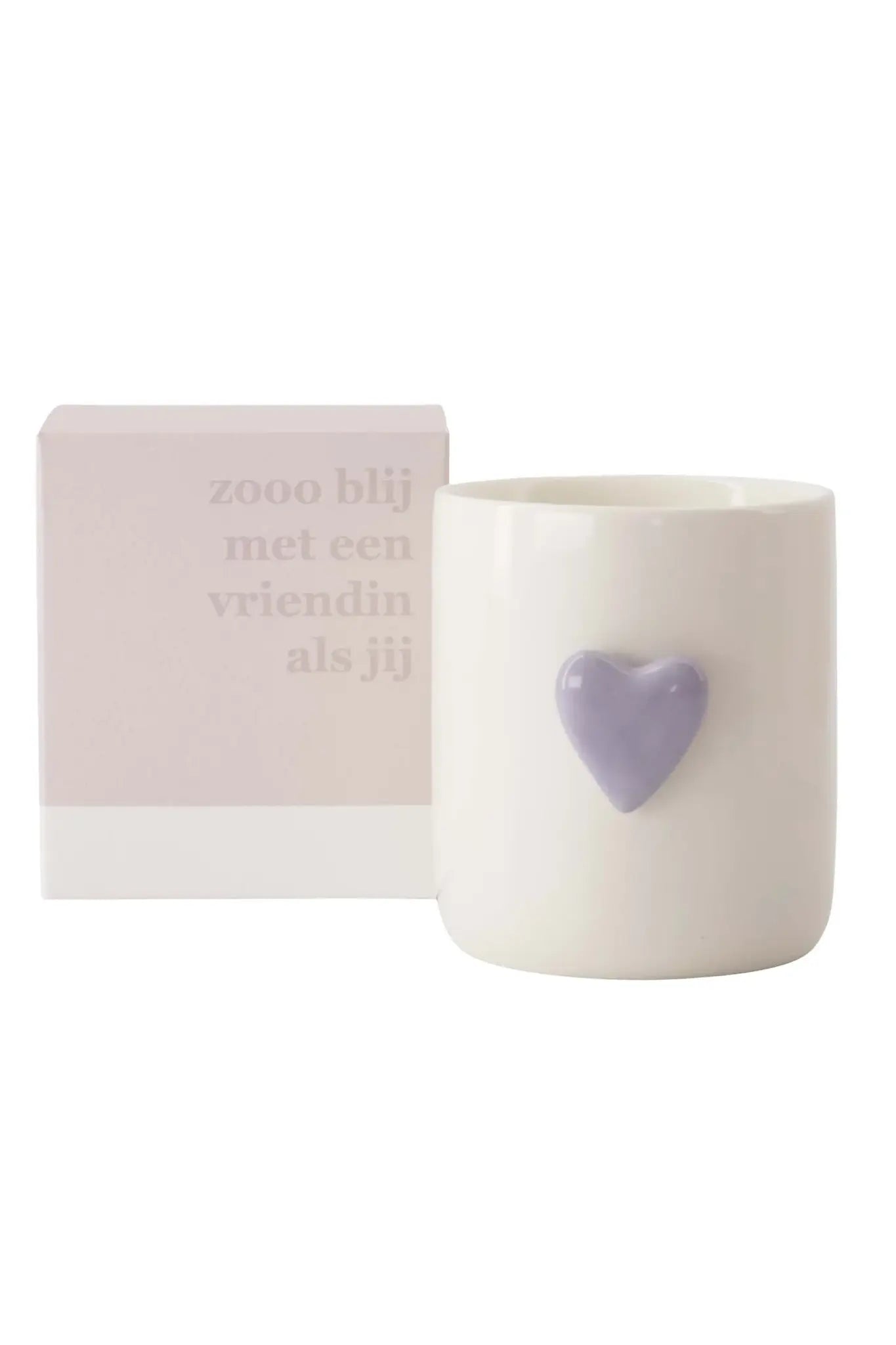 Zusss | Geurkaars keramiek hart in doosje zo blij met een vriendin als jij