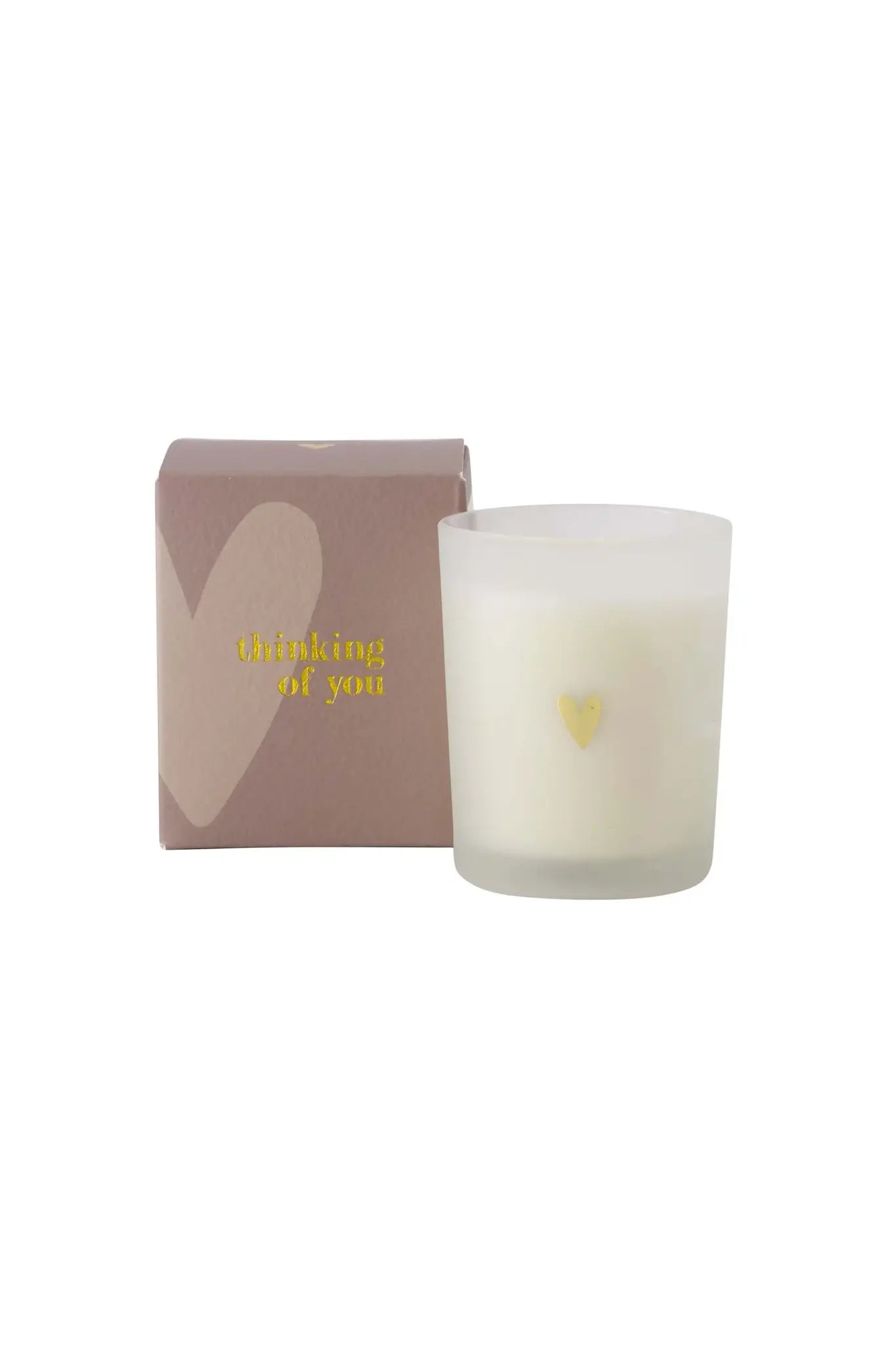 Zusss | Geurkaars glas in doosje thinking of you wit / bruin