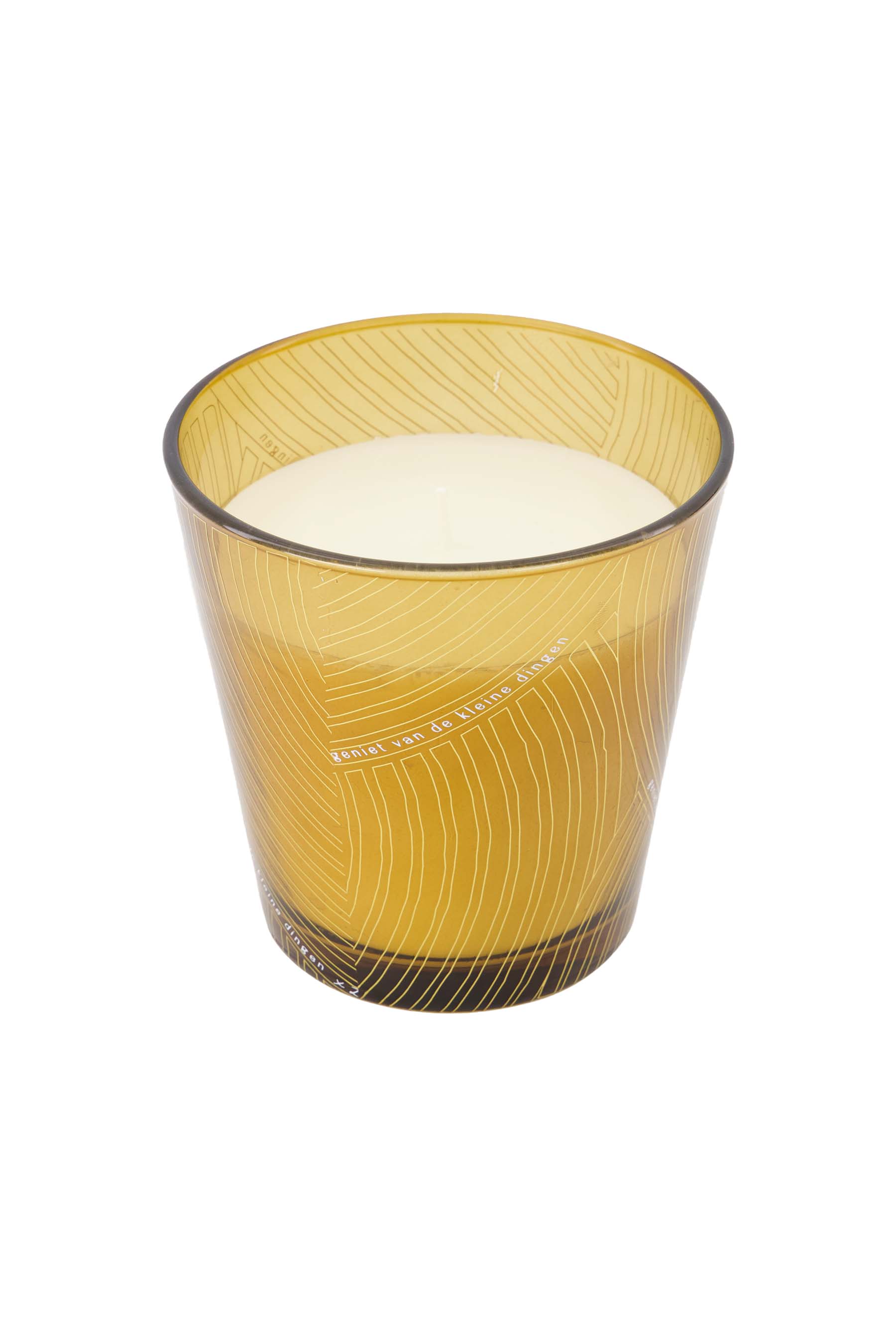Zusss | Scented candle glass braided pattern geniet gold