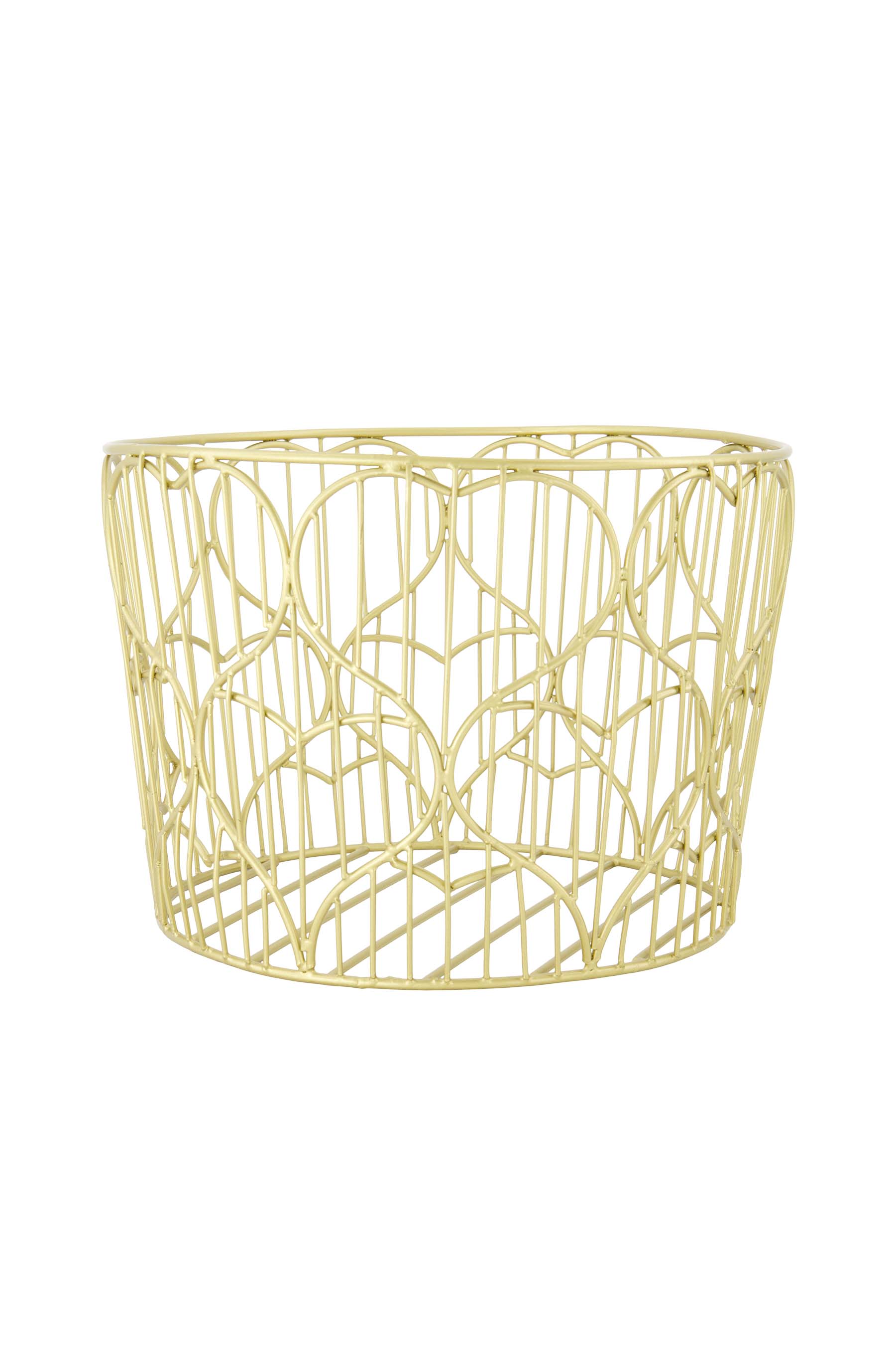 Zusss | Basket metal wire hearts S gold