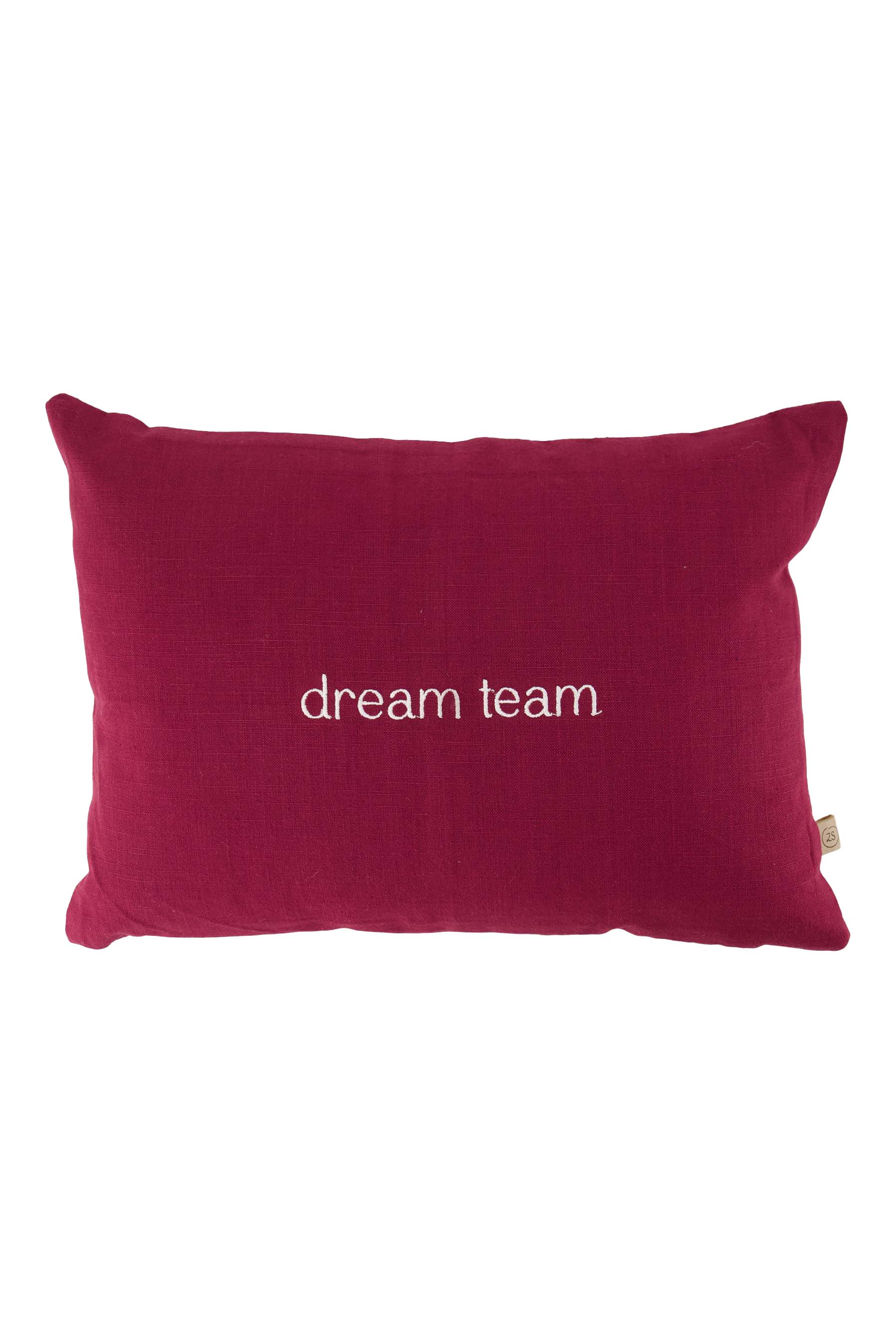 Zusss | Cushion dream team 35x25cm dark red / peper and salt