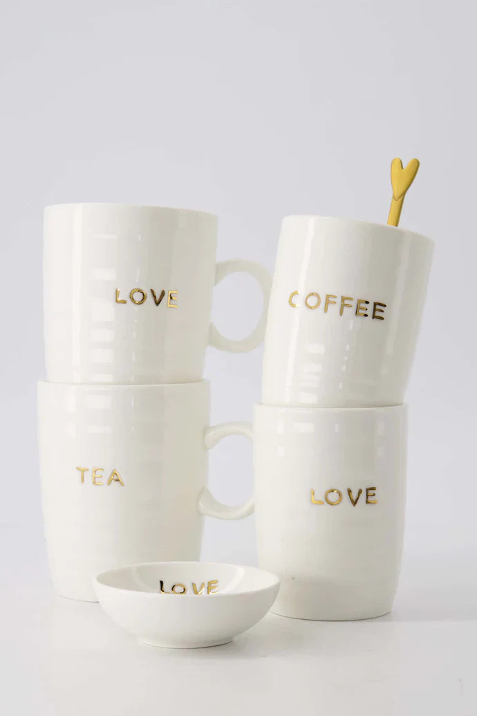 Zusss | Koffiemok love wit / goud