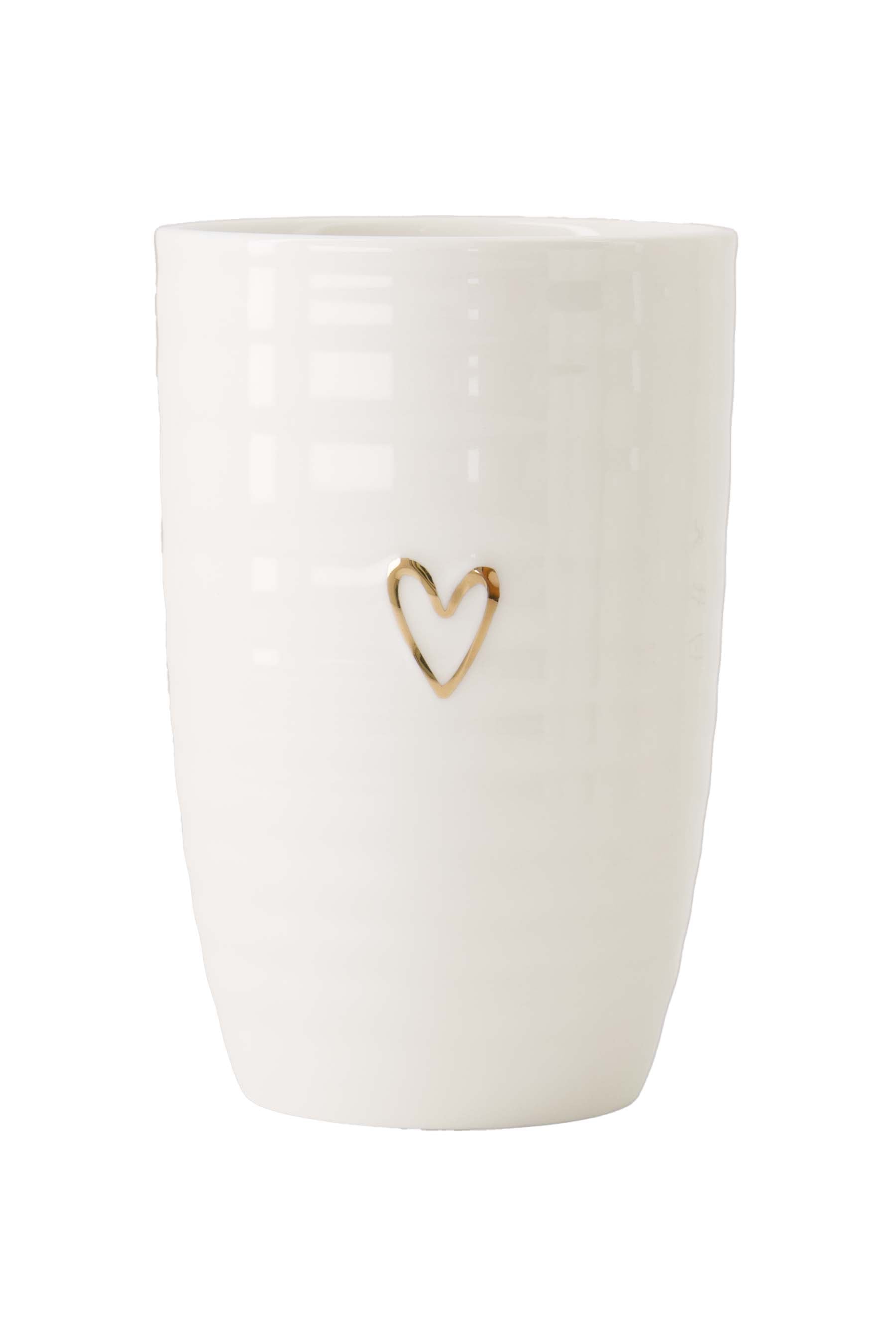 Zusss | Mug L line heart white/gold white / gold