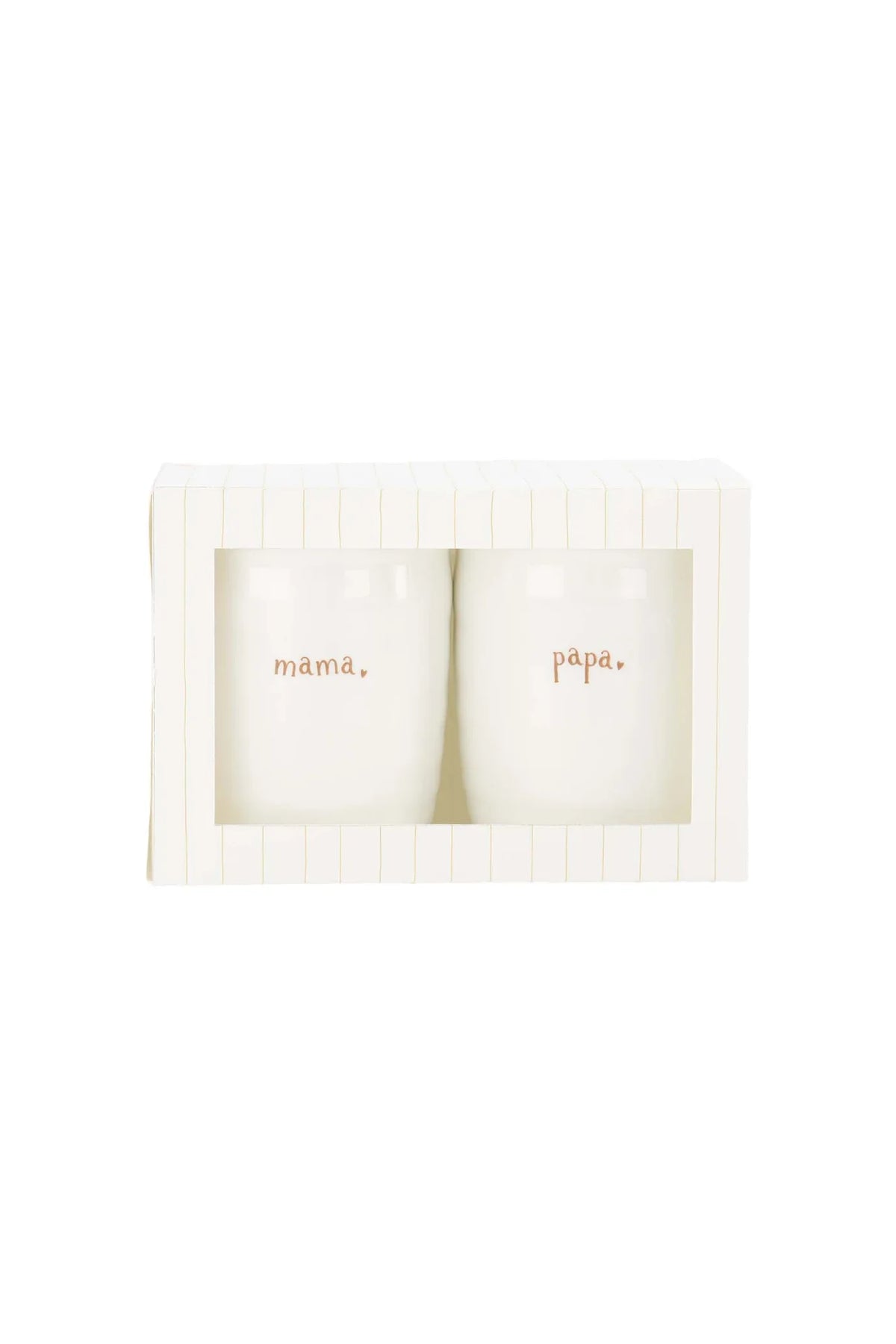Zusss | Set van 2 mokken mama & papa wit/bruin