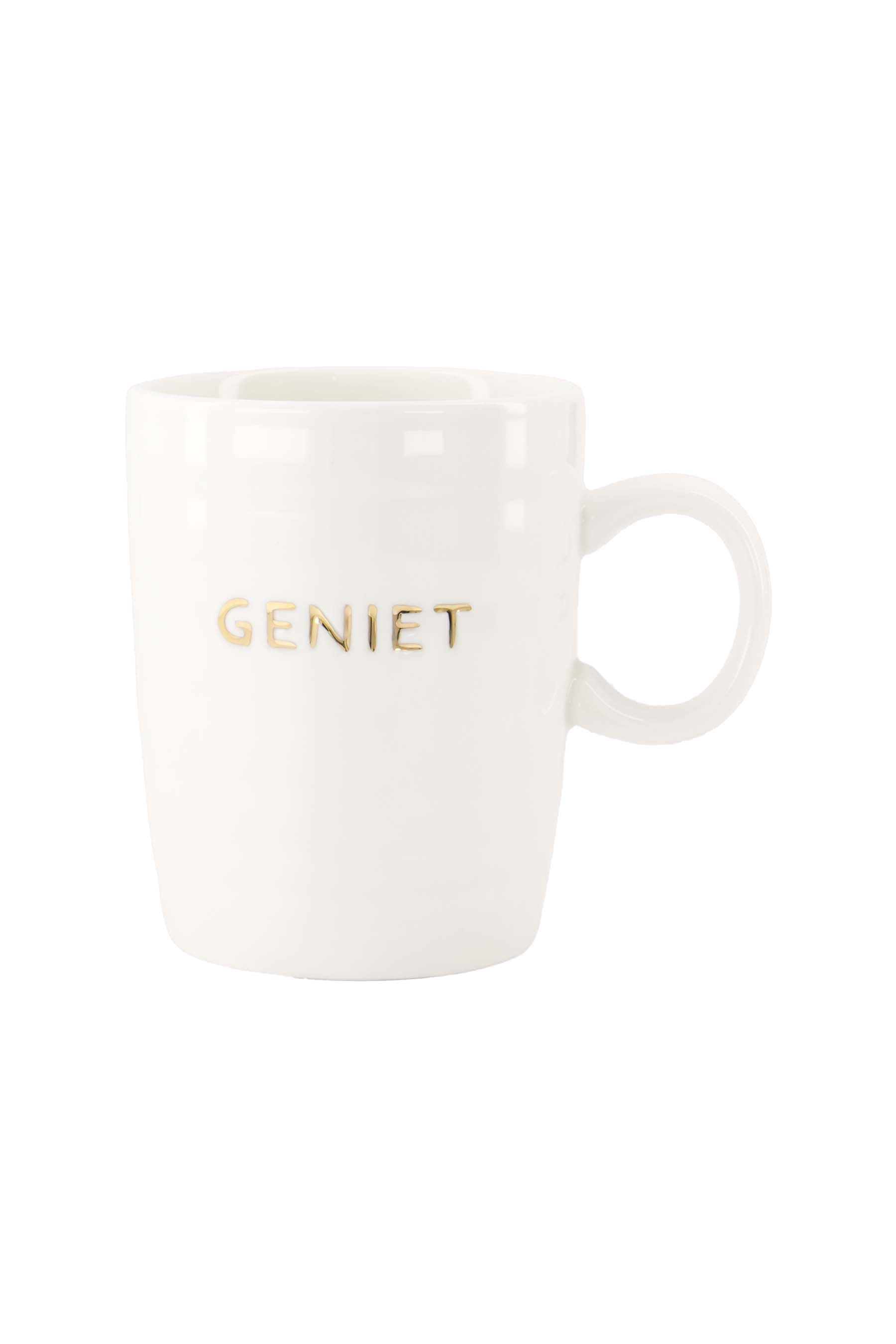 Zusss | Tea mug geniet white / gold