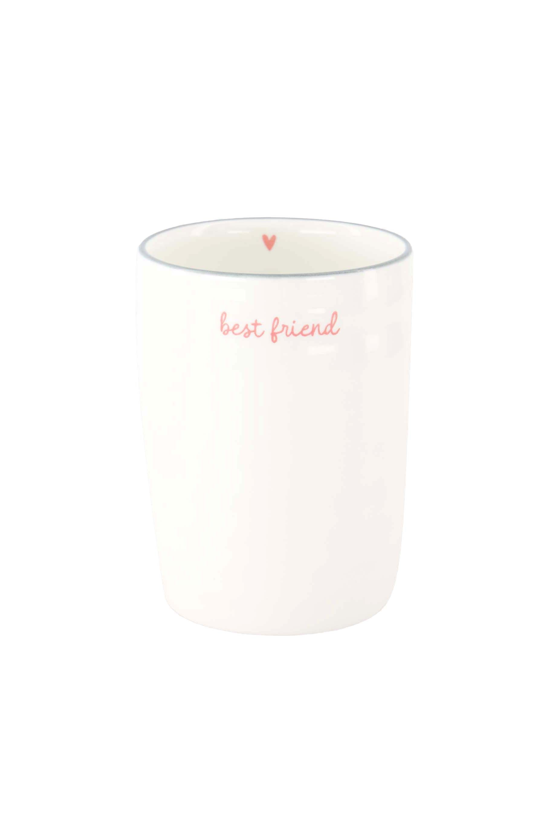 Zusss | Coffee mug best friend white / dark pink