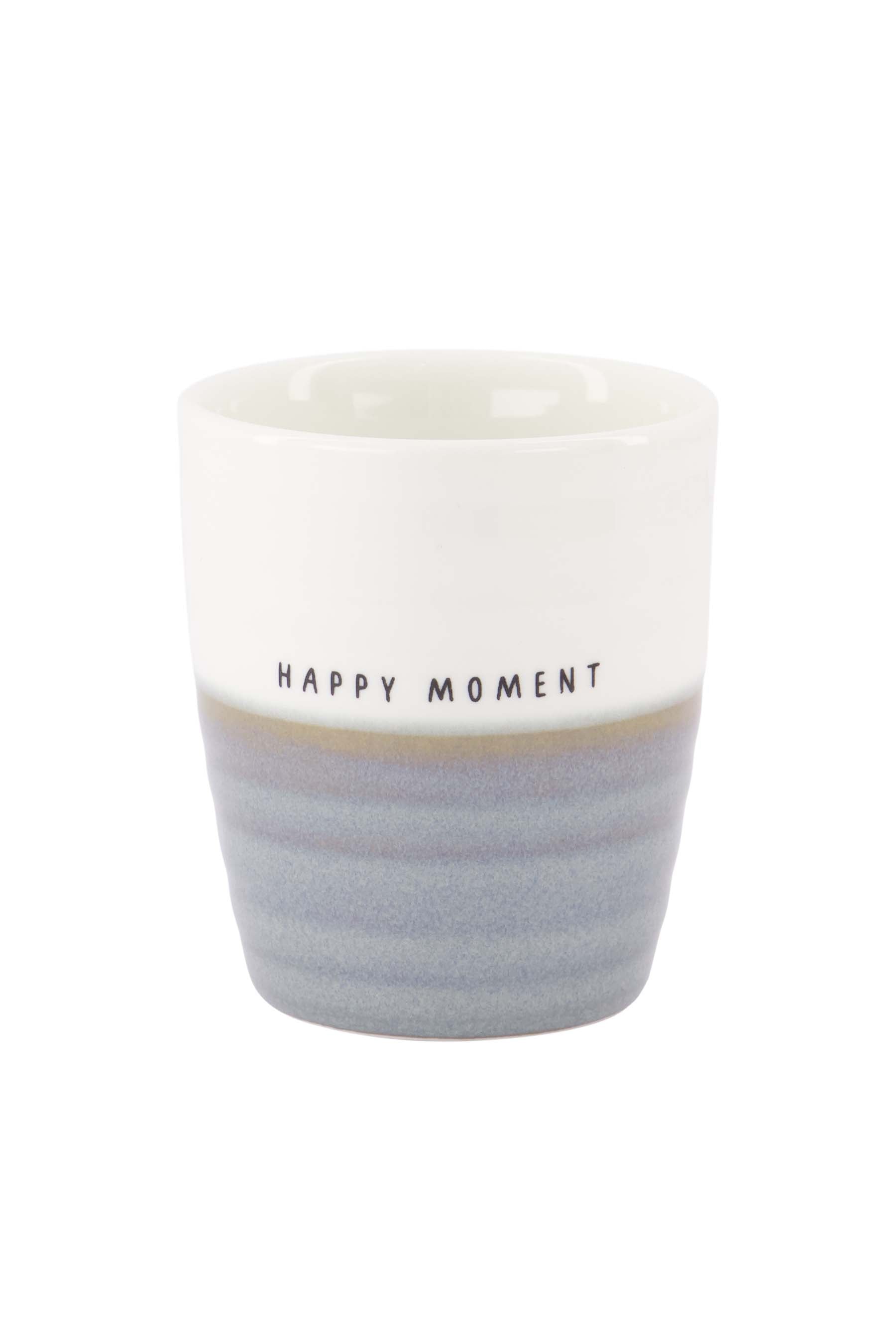 Zusss | Coffee mug happy moment white / ash blue