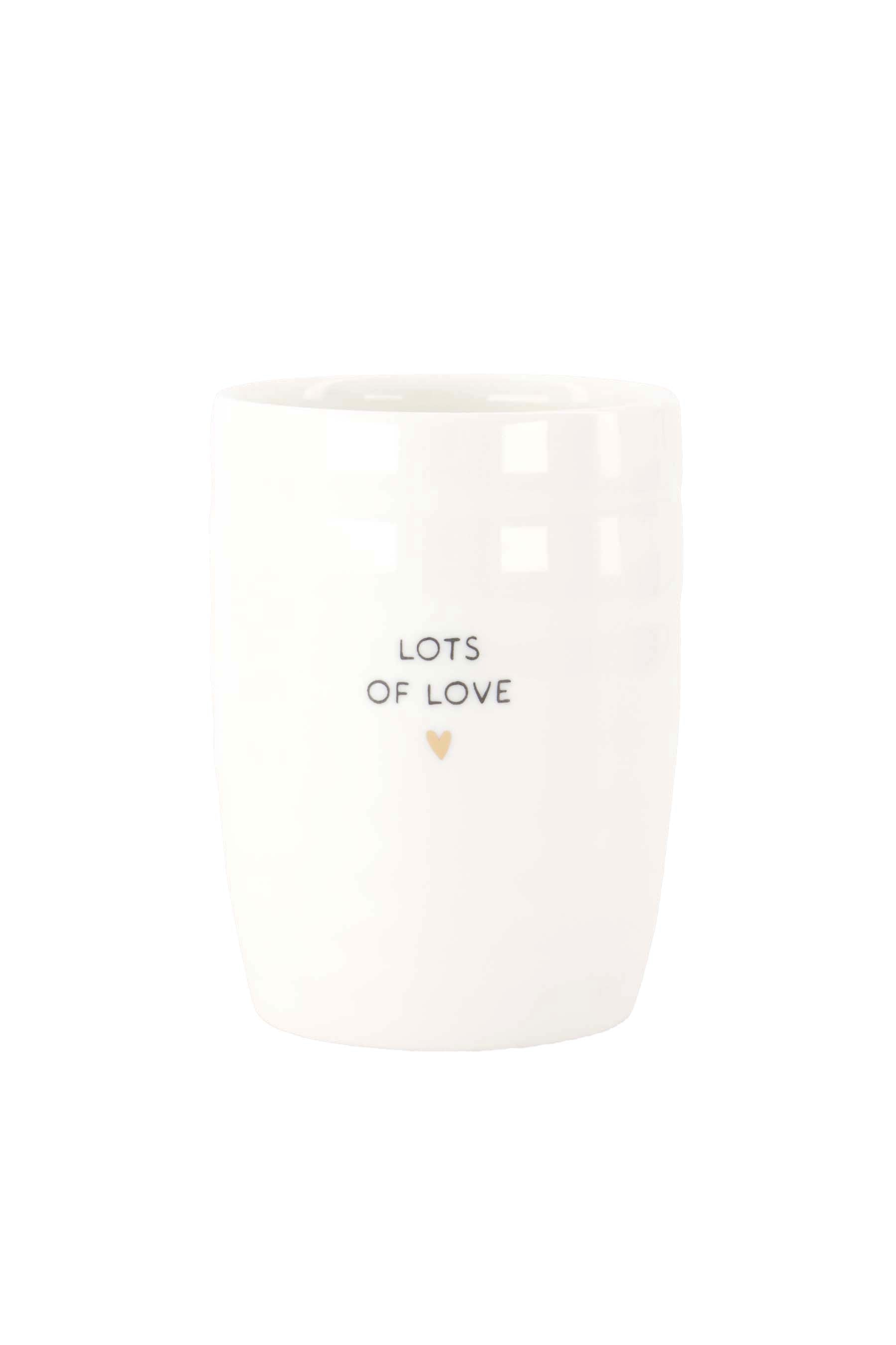Zusss | Coffee mug lots of love white / black / gold