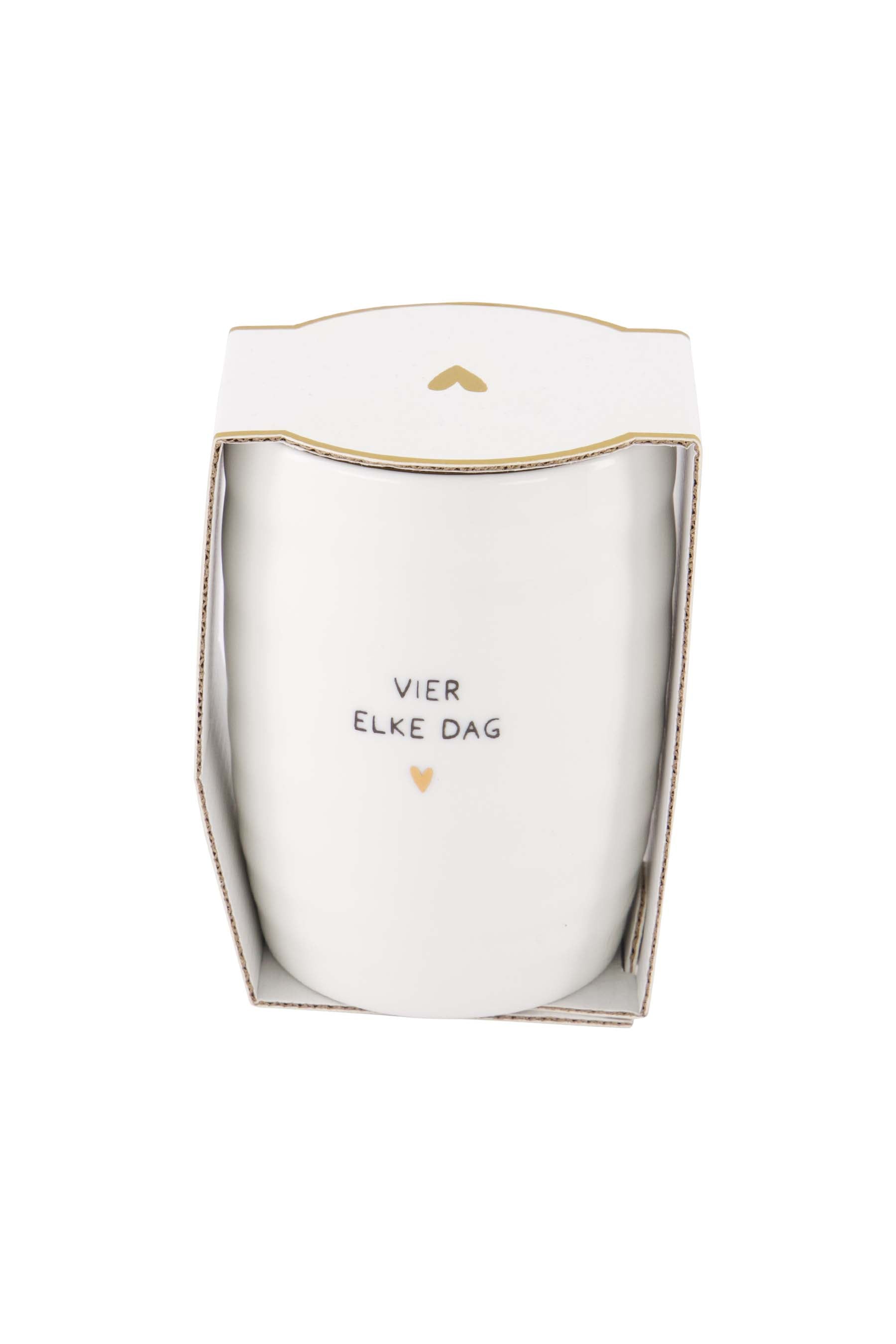 Zusss | Coffee mug vier elke dag white / black / gold