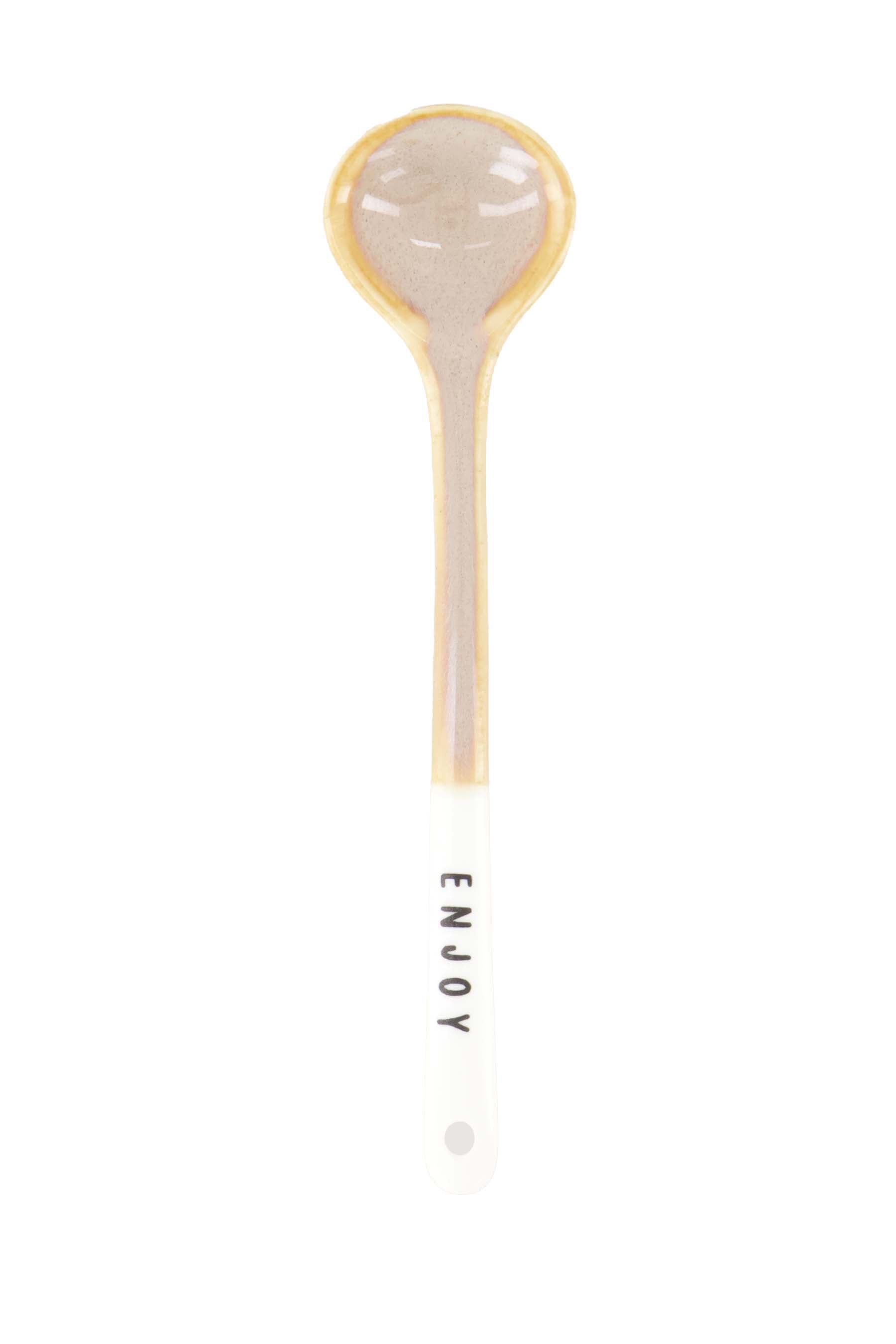 Zusss | Teaspoon enjoy white / dark sand