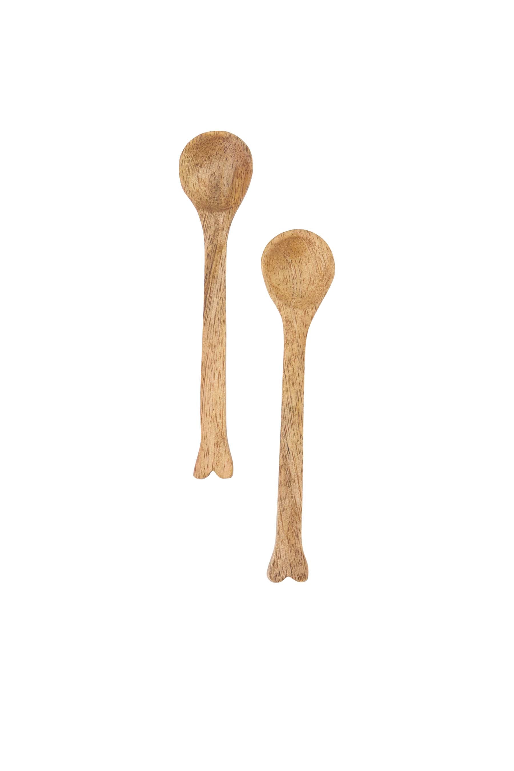 Zusss | Set of 2 teaspoons wood heart naturel