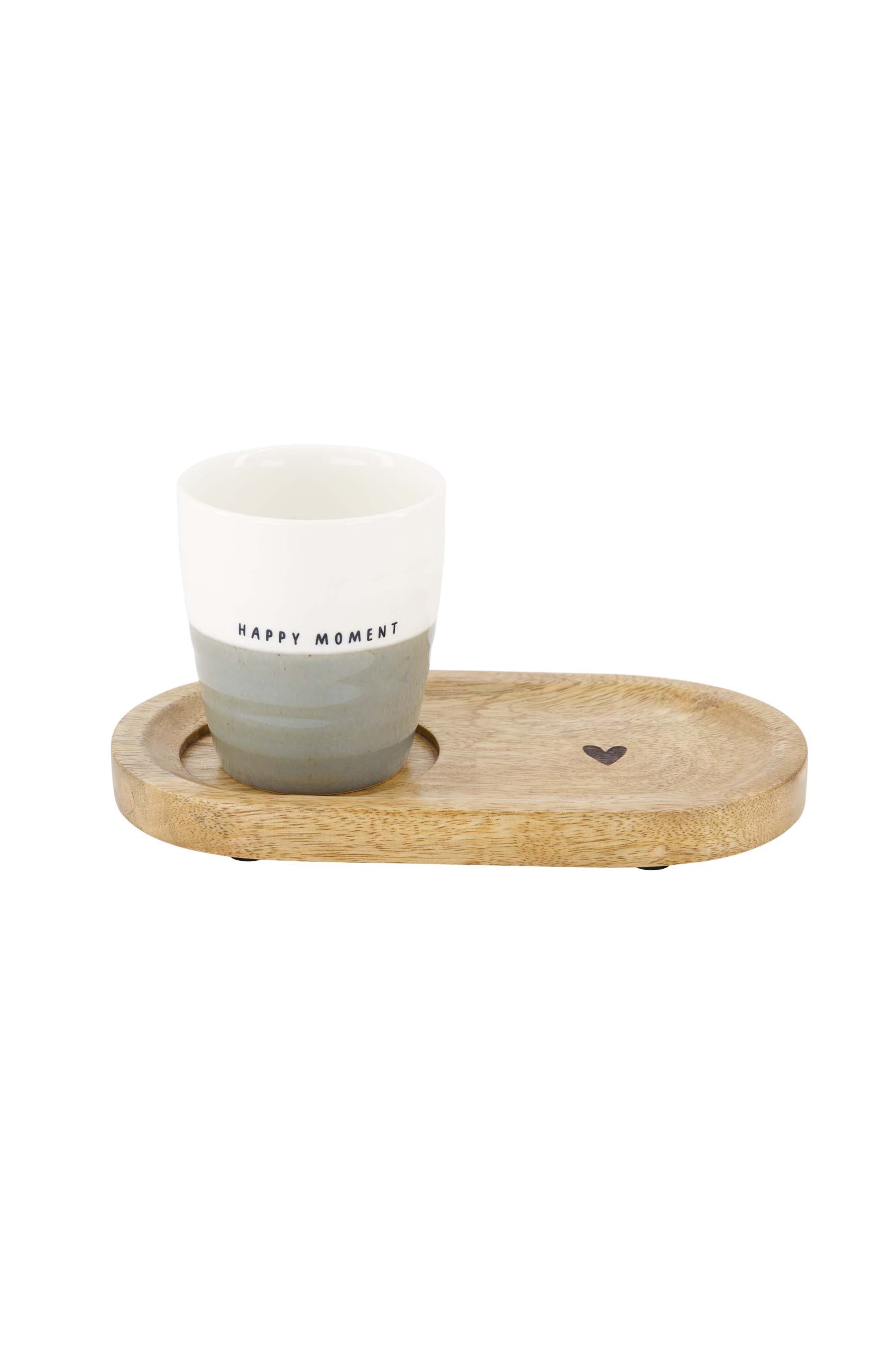 Zusss | Serving tray wood heart naturel