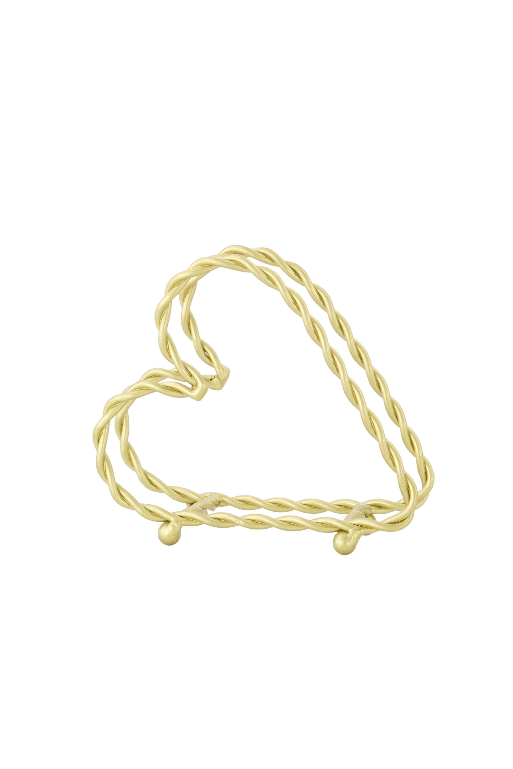 Zusss | Napkin holder metal heart shape gold