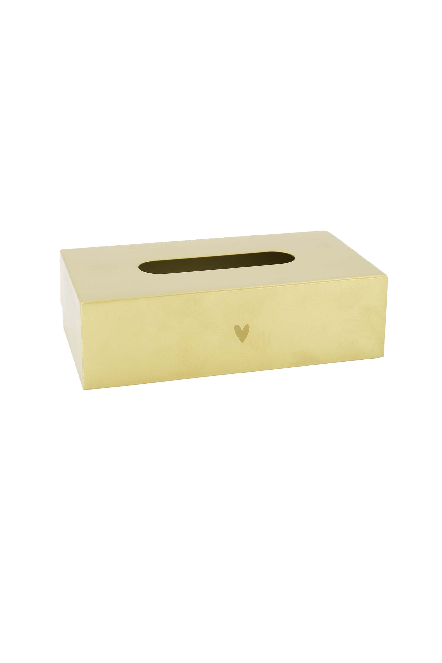 Zusss | Tissue box heart gold