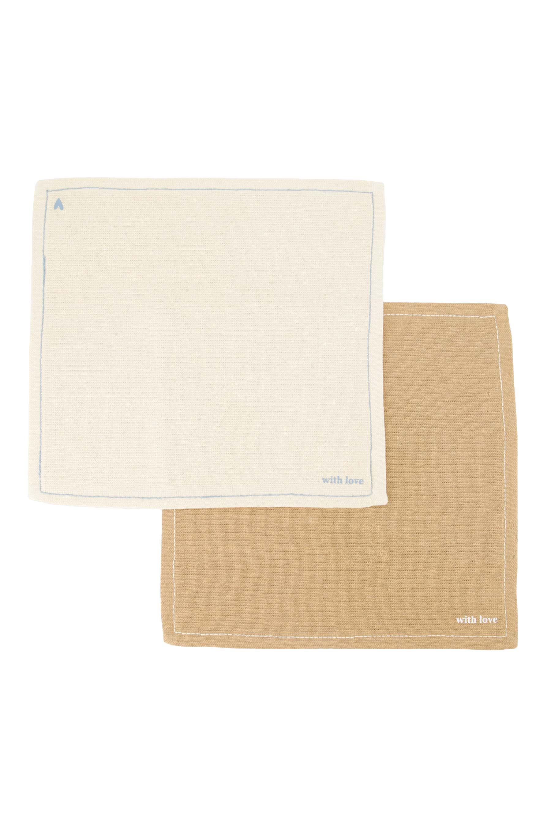 Zusss | Set of 4 dish cloths with love sand / brown