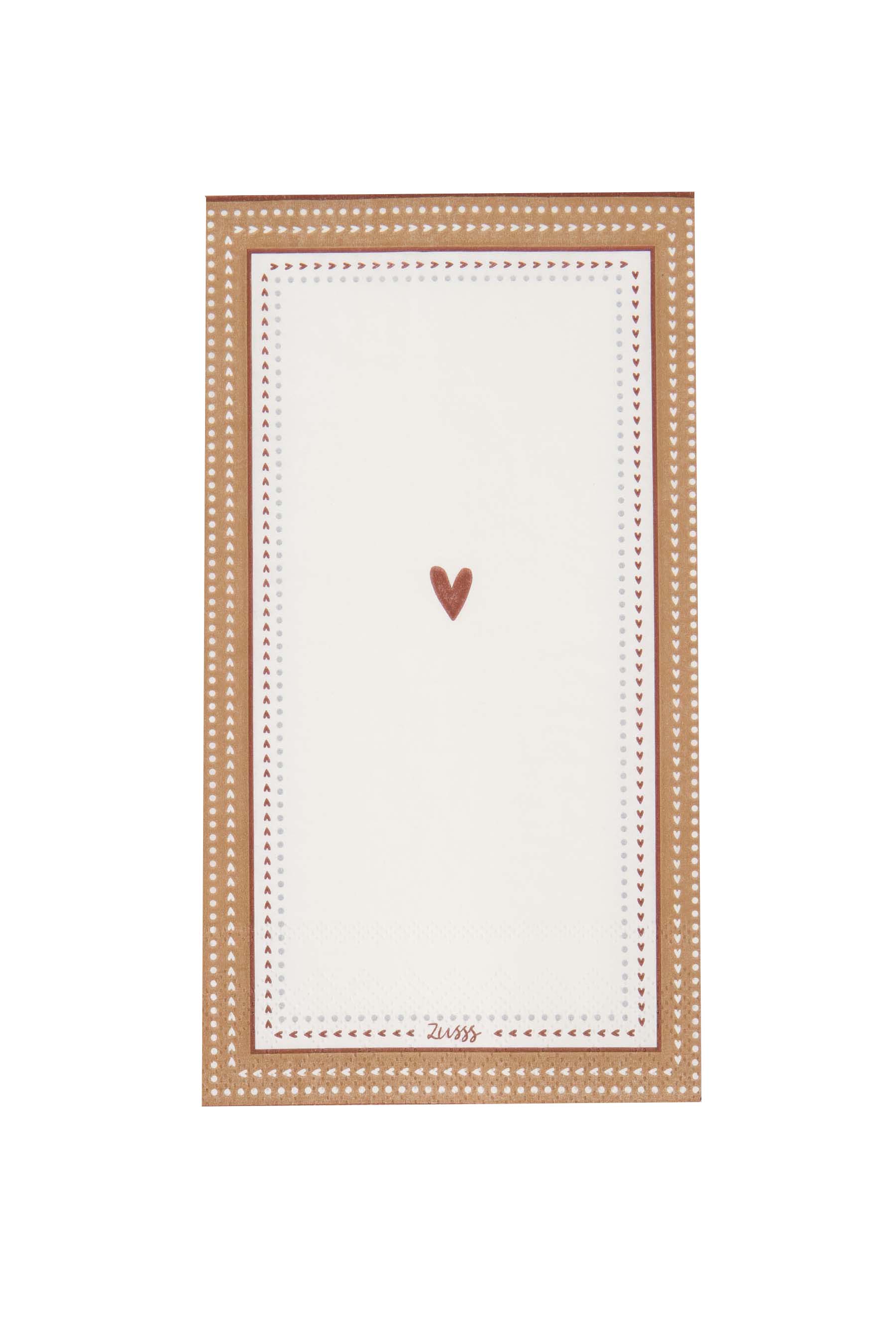 Zusss | Napkins rectangle hearts multicolor