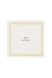Zusss | Napkins square vier elke dag white / ochre