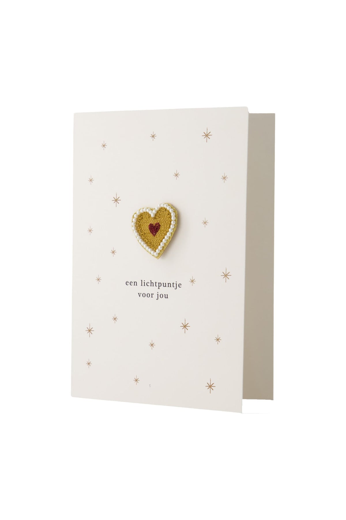 Zusss | Wenskaart broche hartje lichtpuntje voor jou