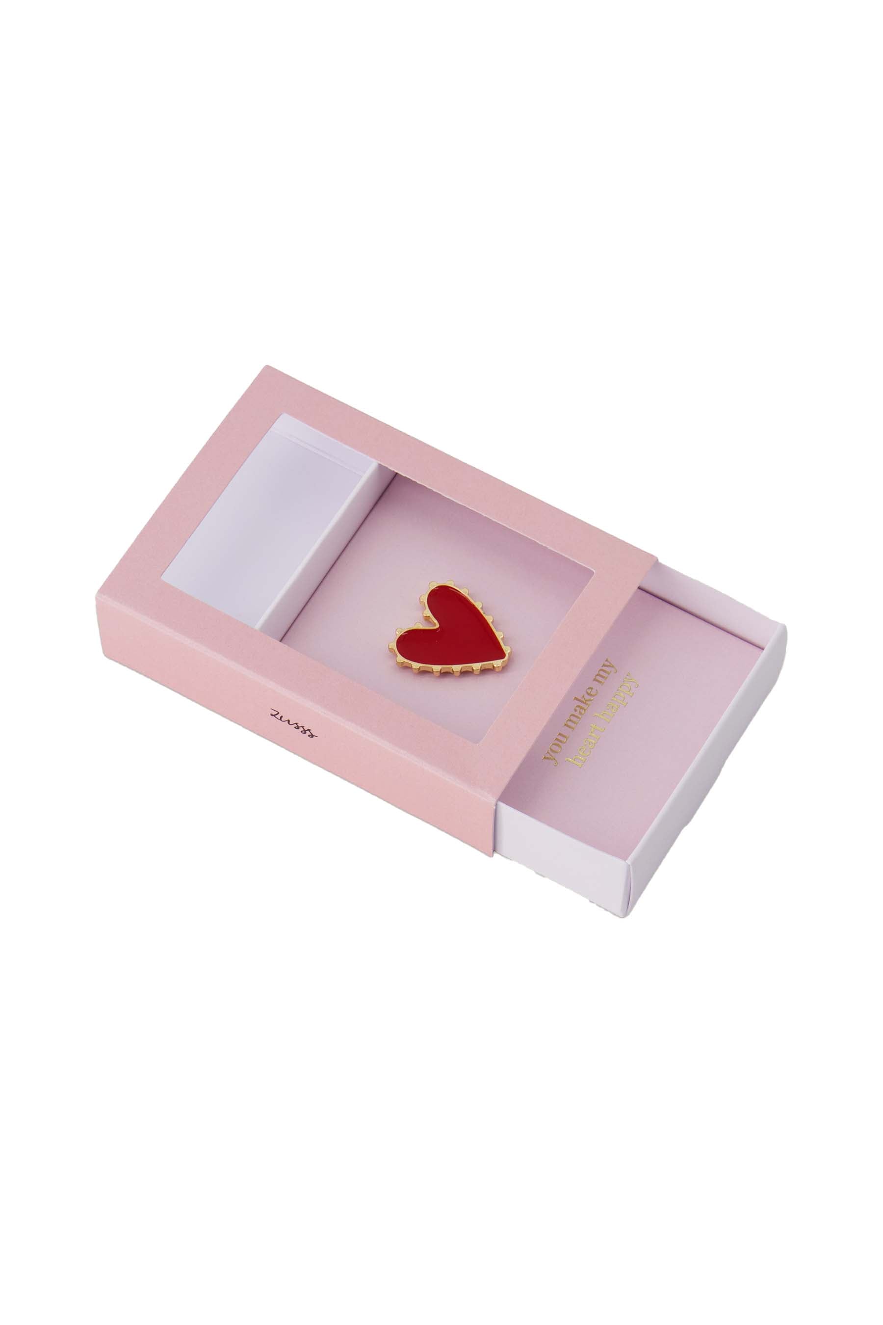 Zusss | Broche in doosje you make my heart happy