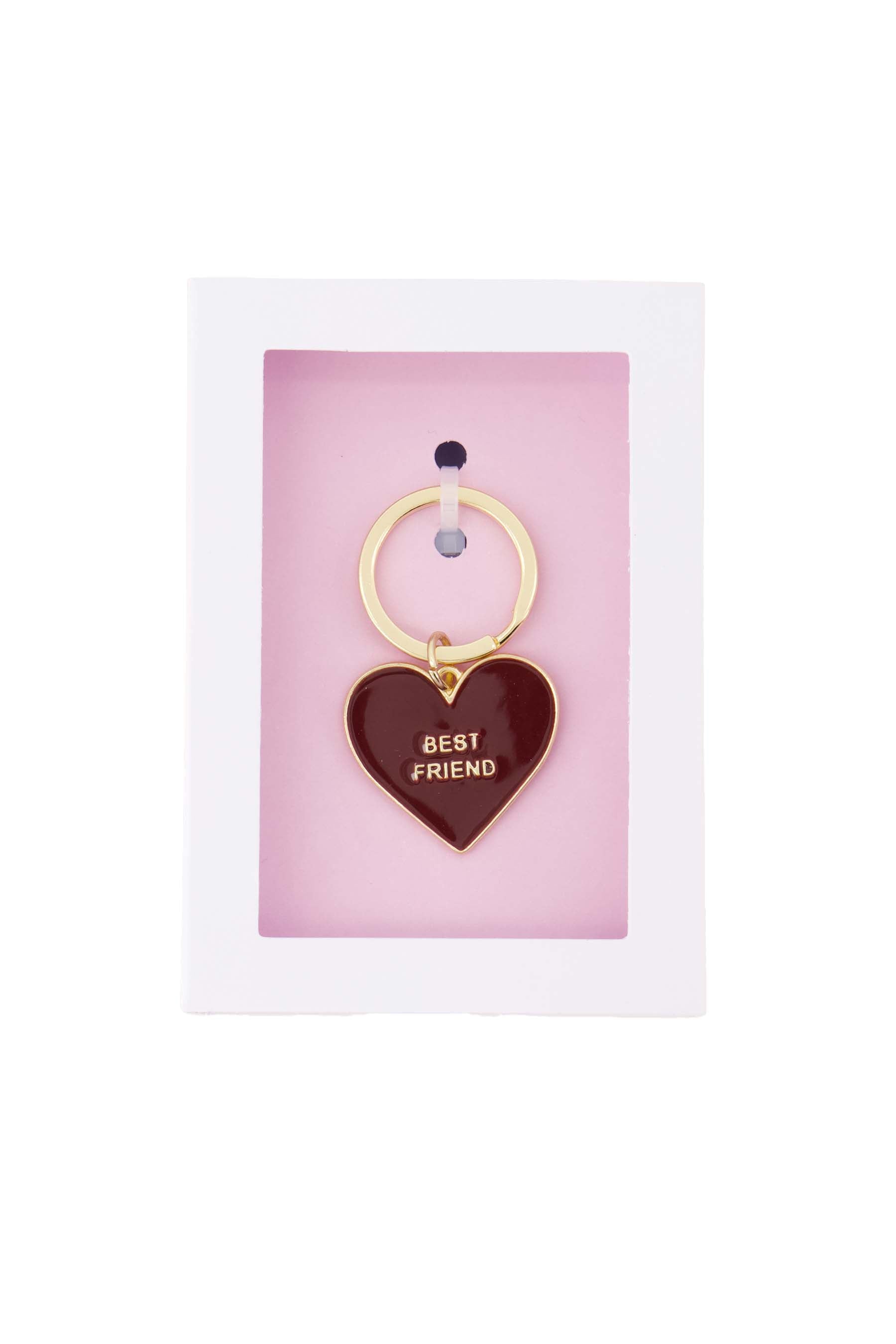 Zusss | Keychain in giftbox best friend dark red