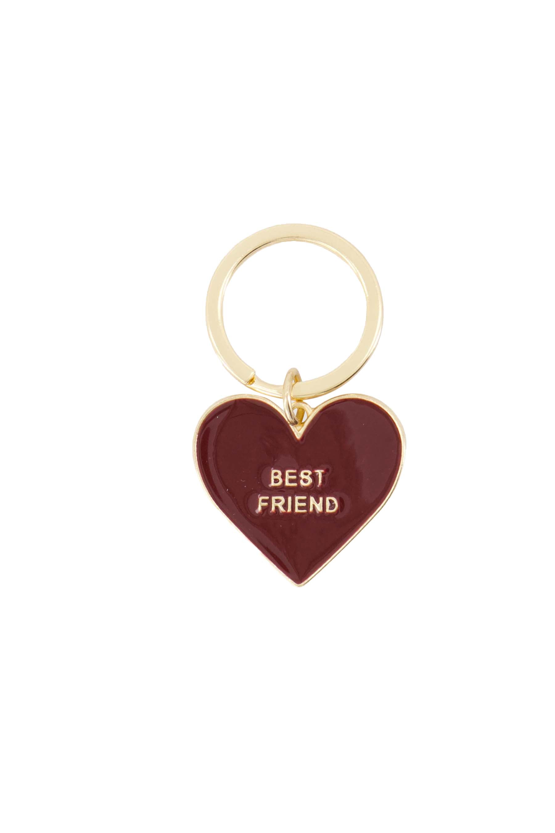Zusss | Keychain in giftbox best friend dark red
