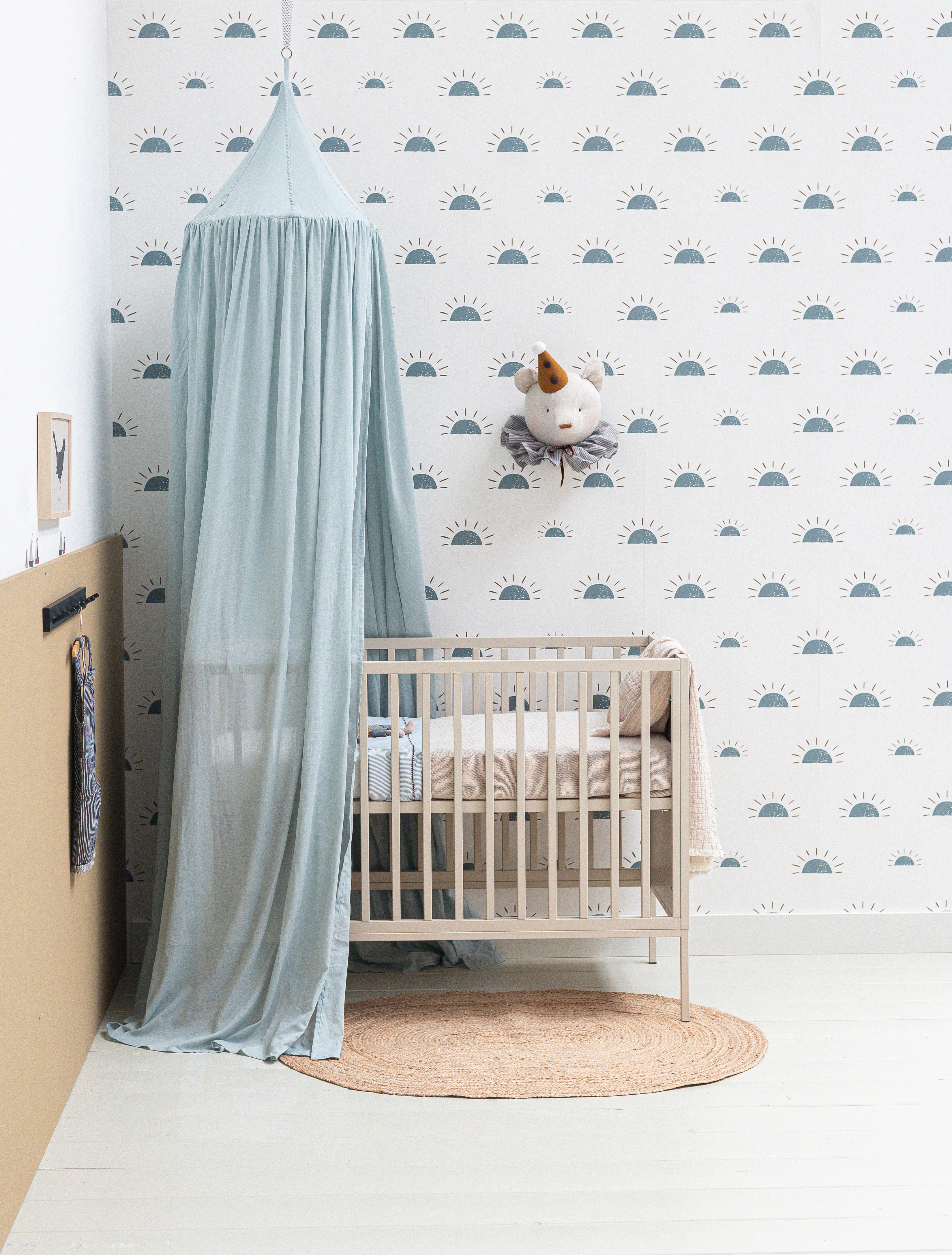 Bibelotte | Behang Ochtendgloren denimblauw