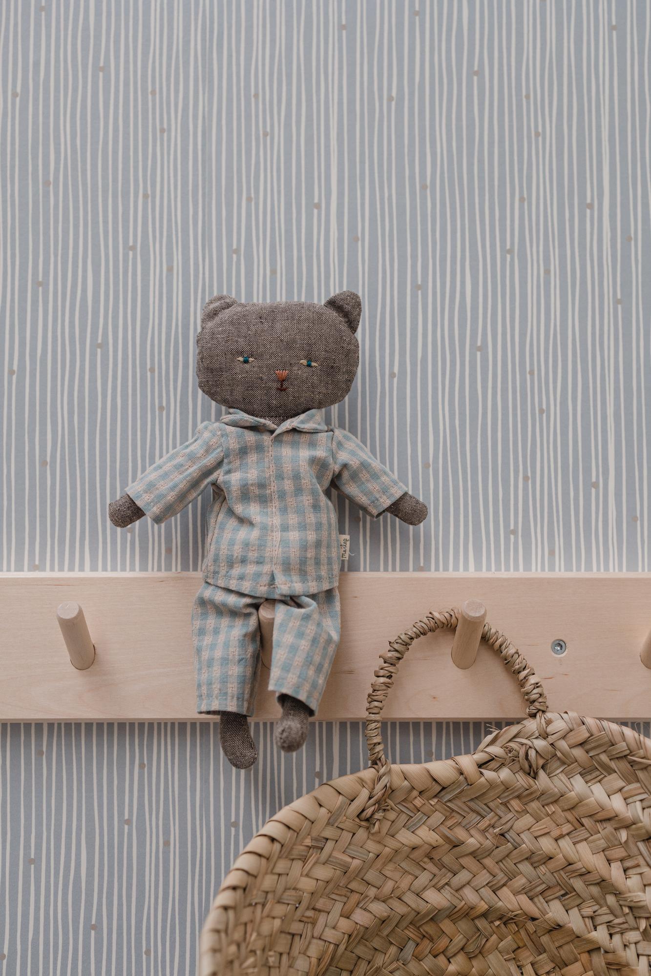 Bibelotte | Behang Lijnenspel blauw