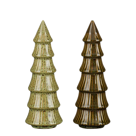 Selected By | Decoratie kerstboom groen/bruin 2 assorti