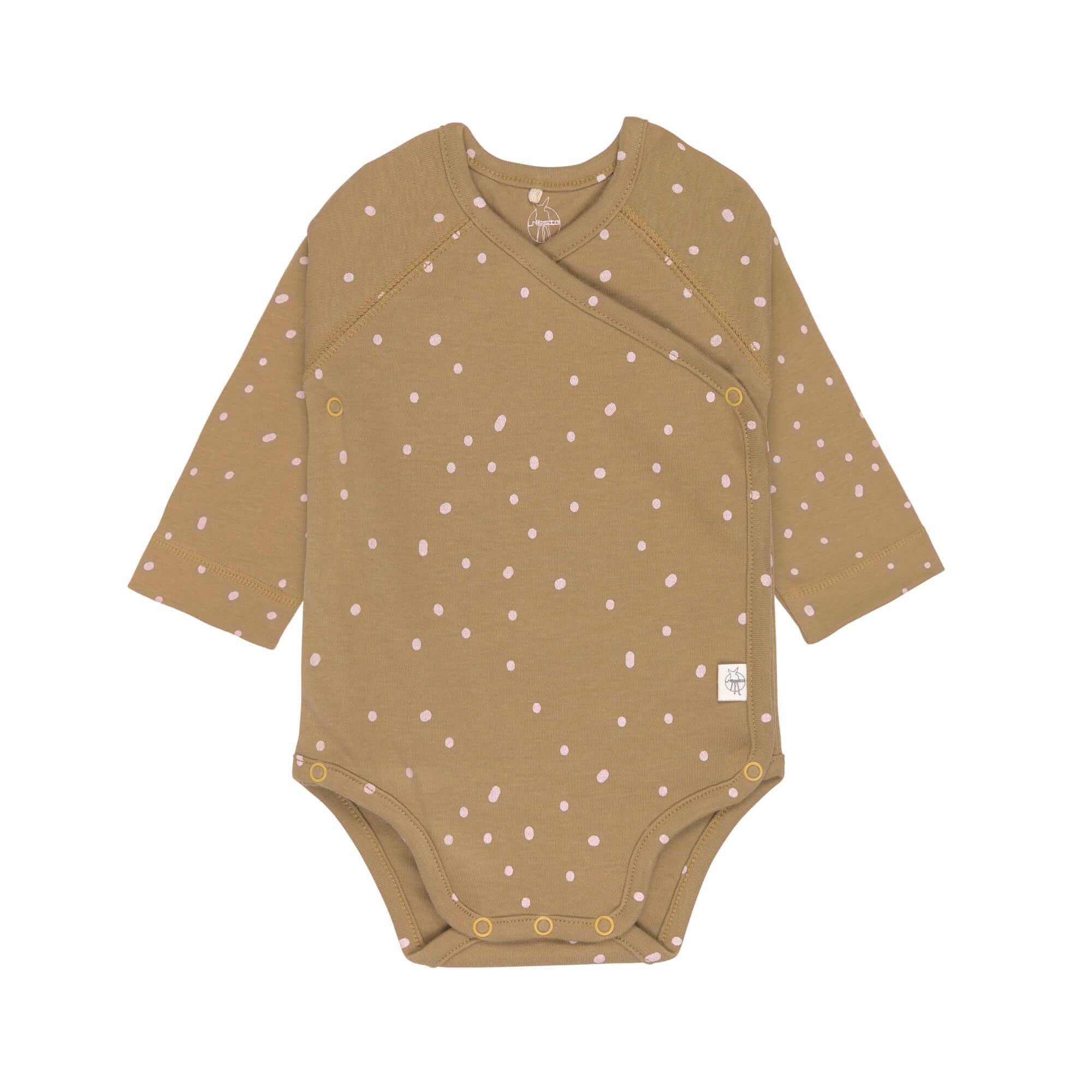 Lässig | Newborn romper stippen bruin - Maat 50 - 56