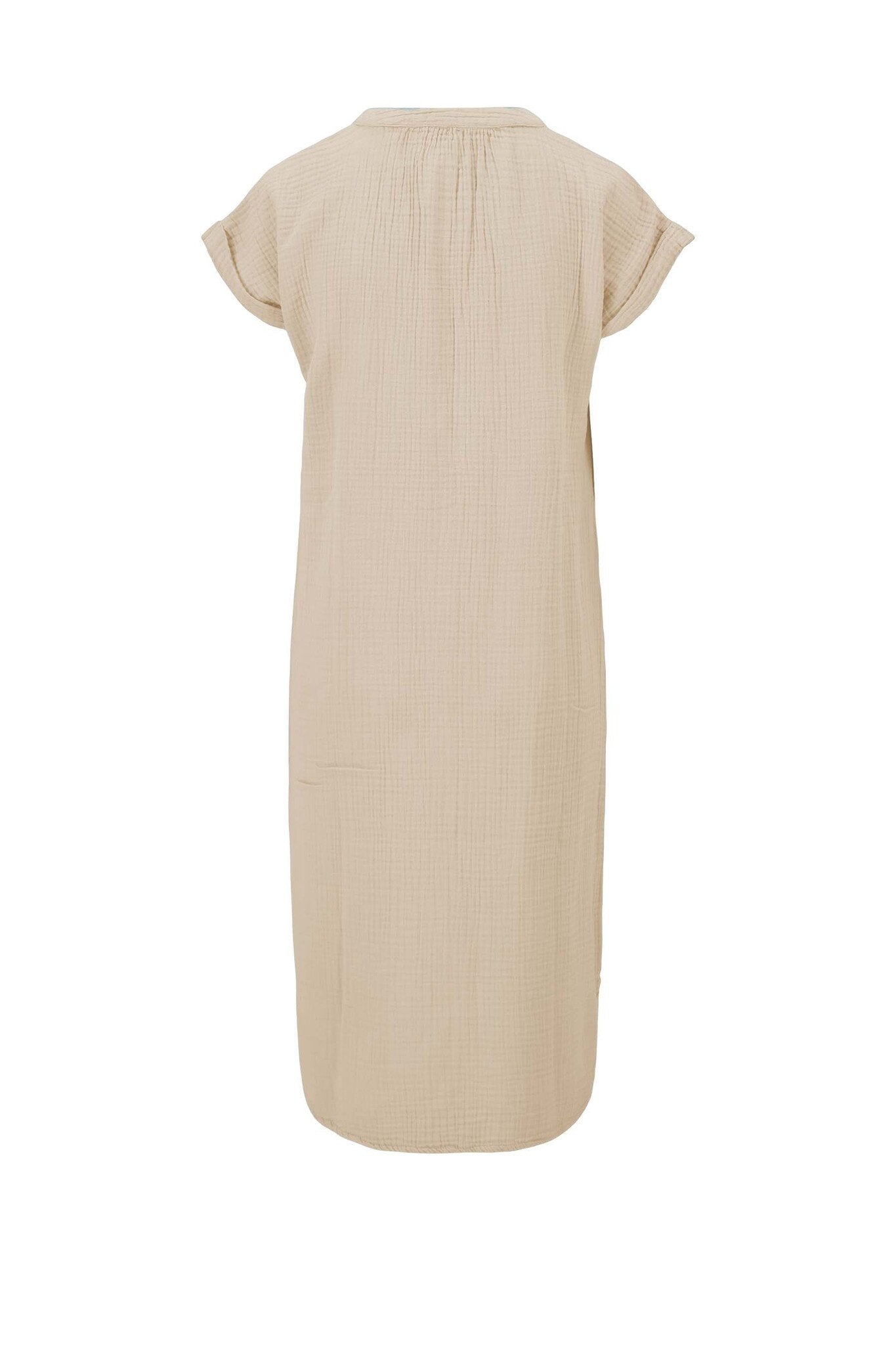 Zusss | Doorknoop jurk mousseline offwhite