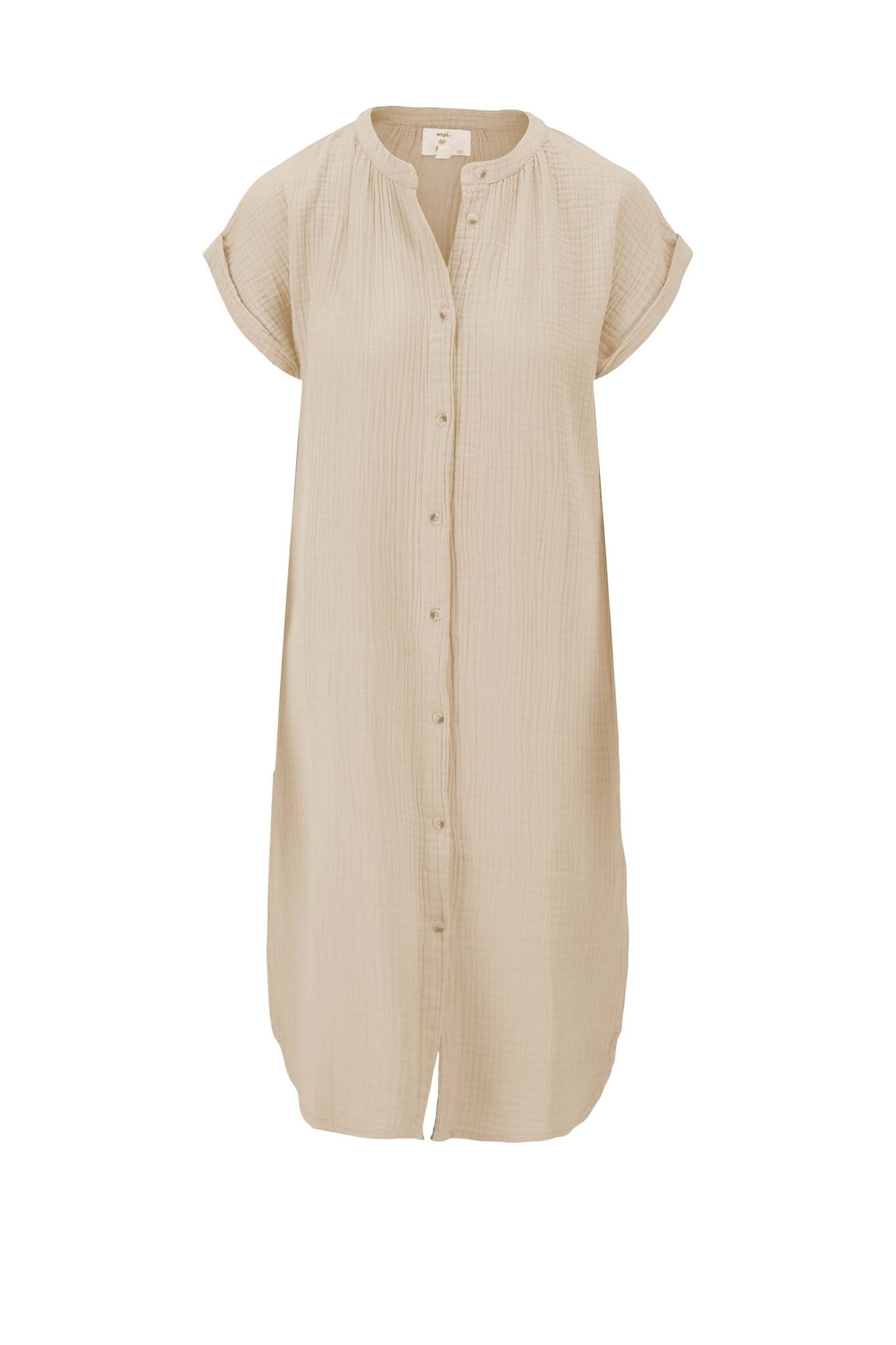 Zusss | Doorknoop jurk mousseline offwhite new