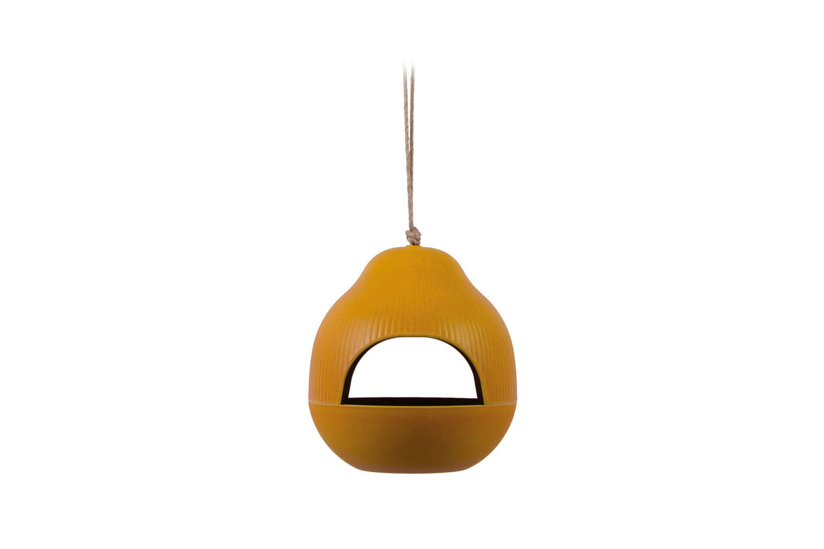 Present Time | Vogel voederbak Capullo oker geel