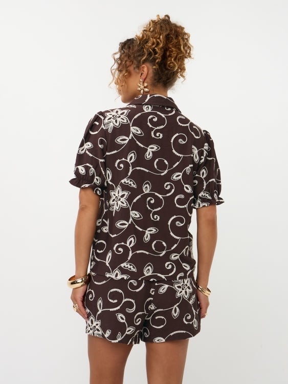 Ydence | Blouse Leila dark brown