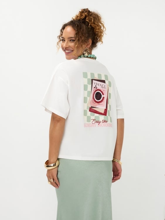Ydence | T-shirt Sunday mornings off-white
