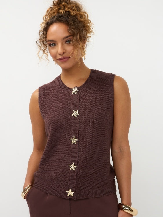 Ydence | Top Mona knitted brown