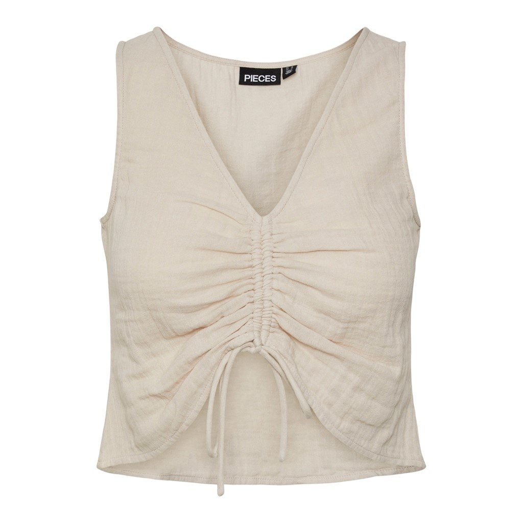 Pieces | Cropped top Mastina naturel