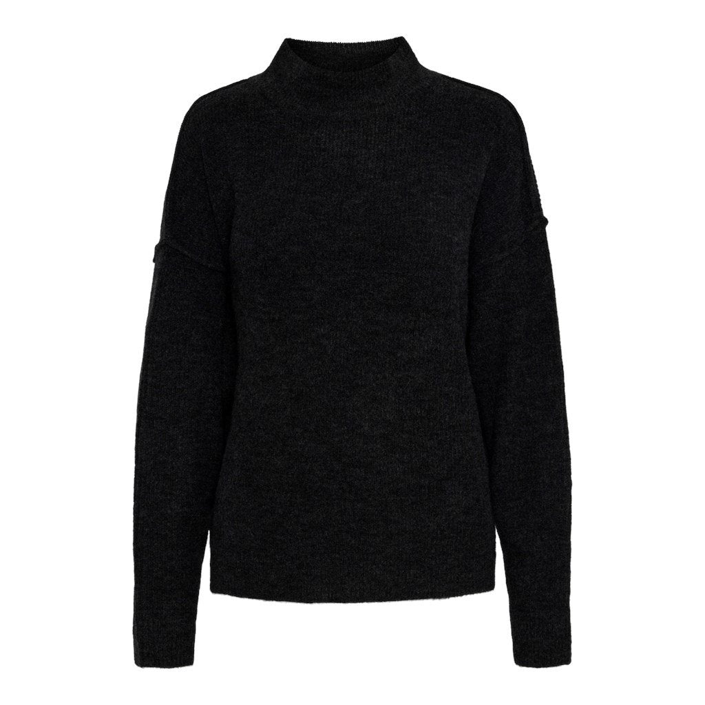 Pieces | Trui Niko donker grijs