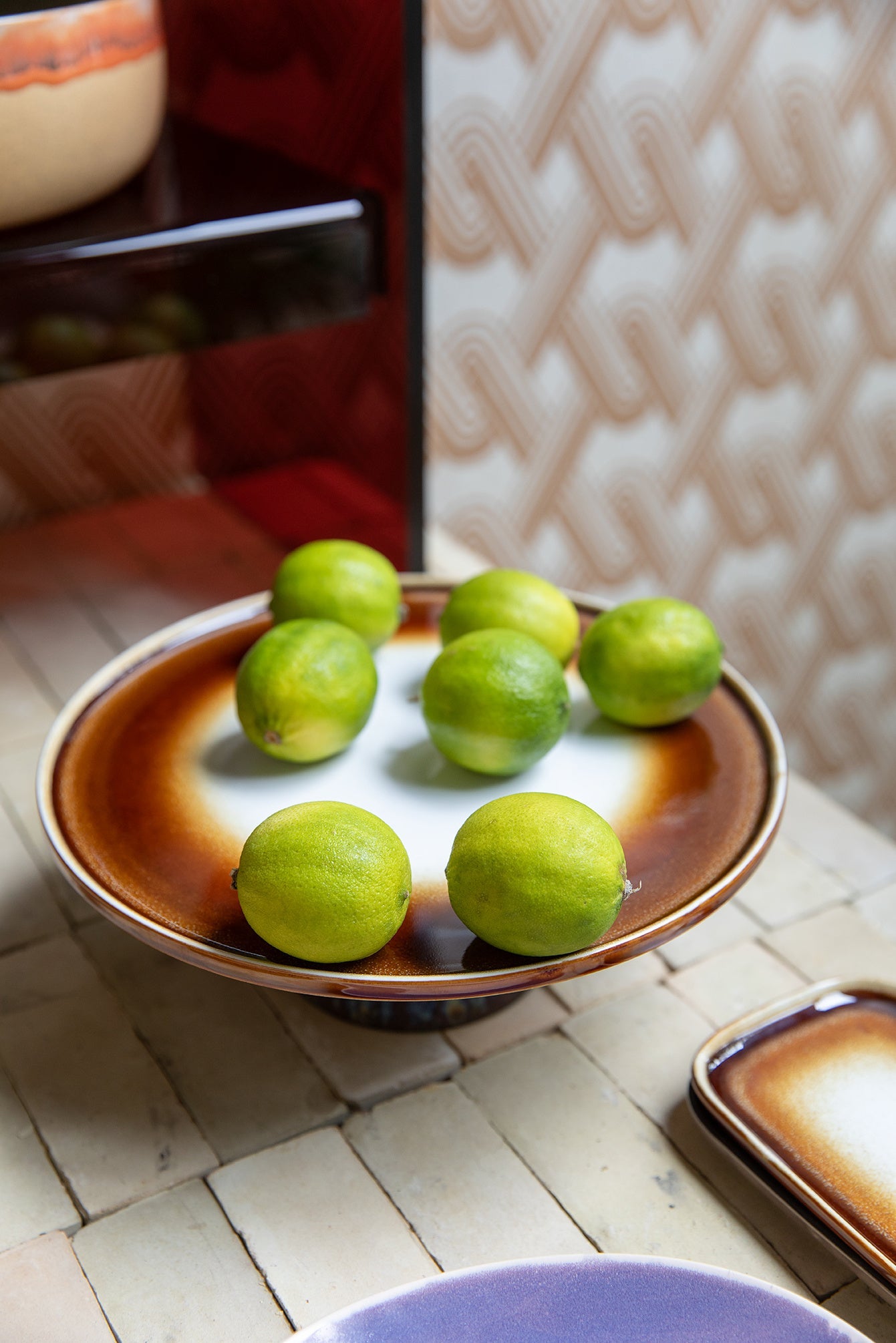 HK Living | 70's servies Taartschaal Orbit