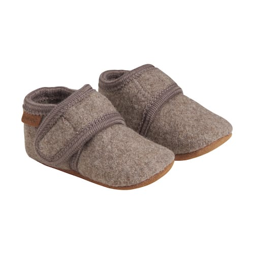 Enfant | Slofjes wol walnut
