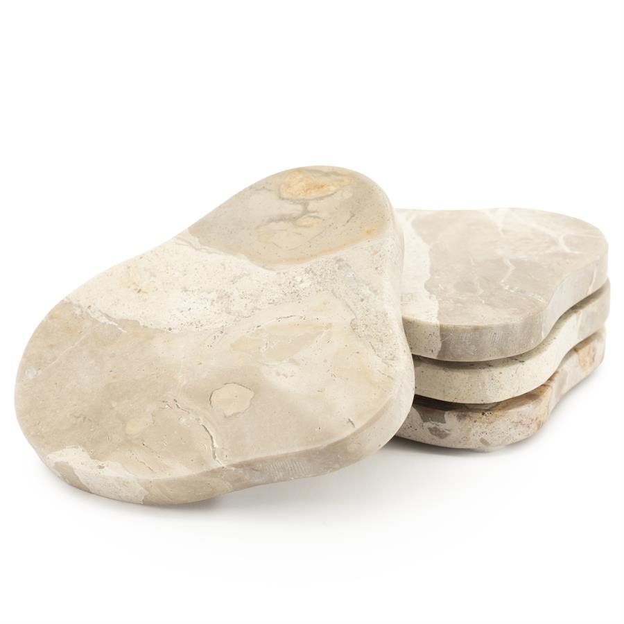 By Boo | Onderzetters marmer Marrone Set van 4