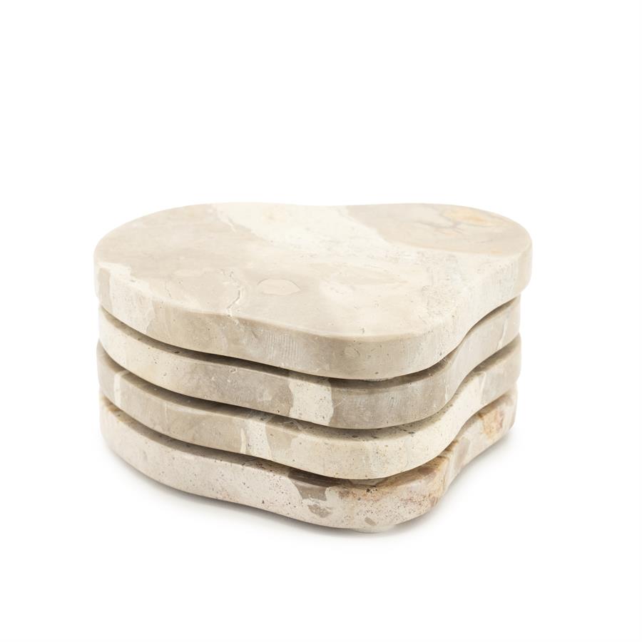 By Boo | Onderzetters marmer Marrone Set van 4