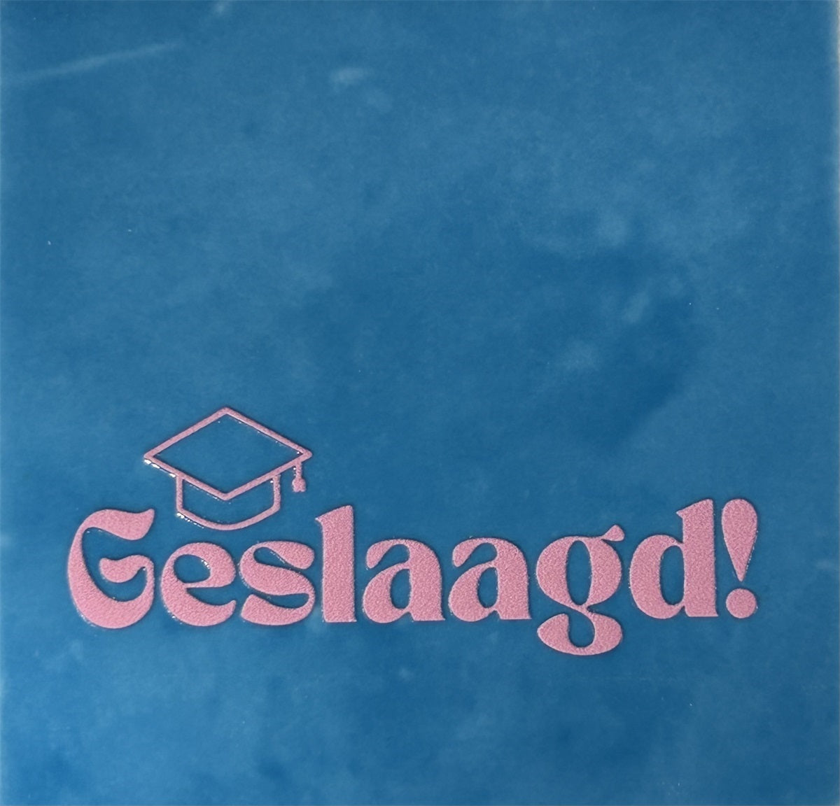 Yett | Tegeltje blauw Geslaagd!