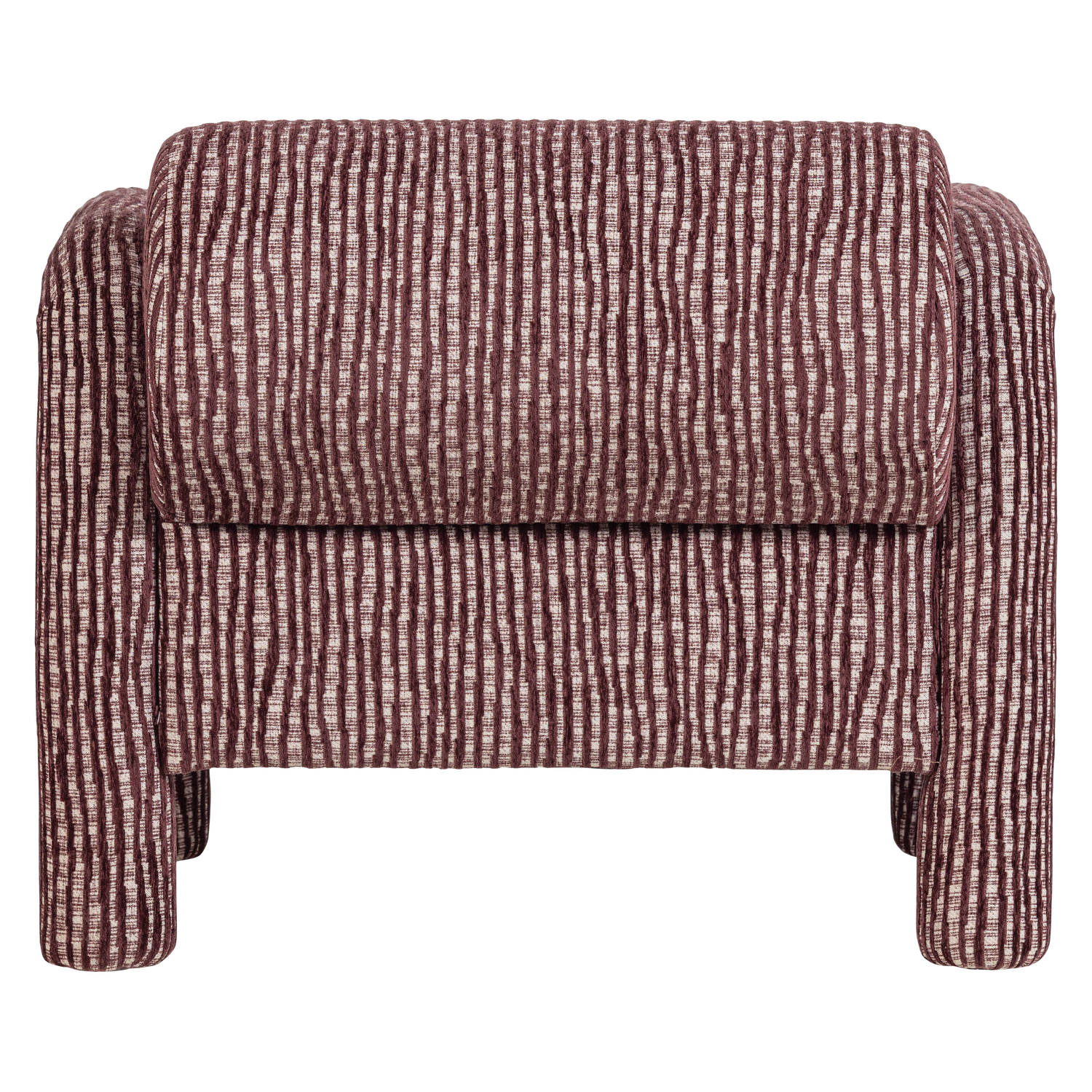 Woood | Fauteuil Lenny met dessin bordeauxrood