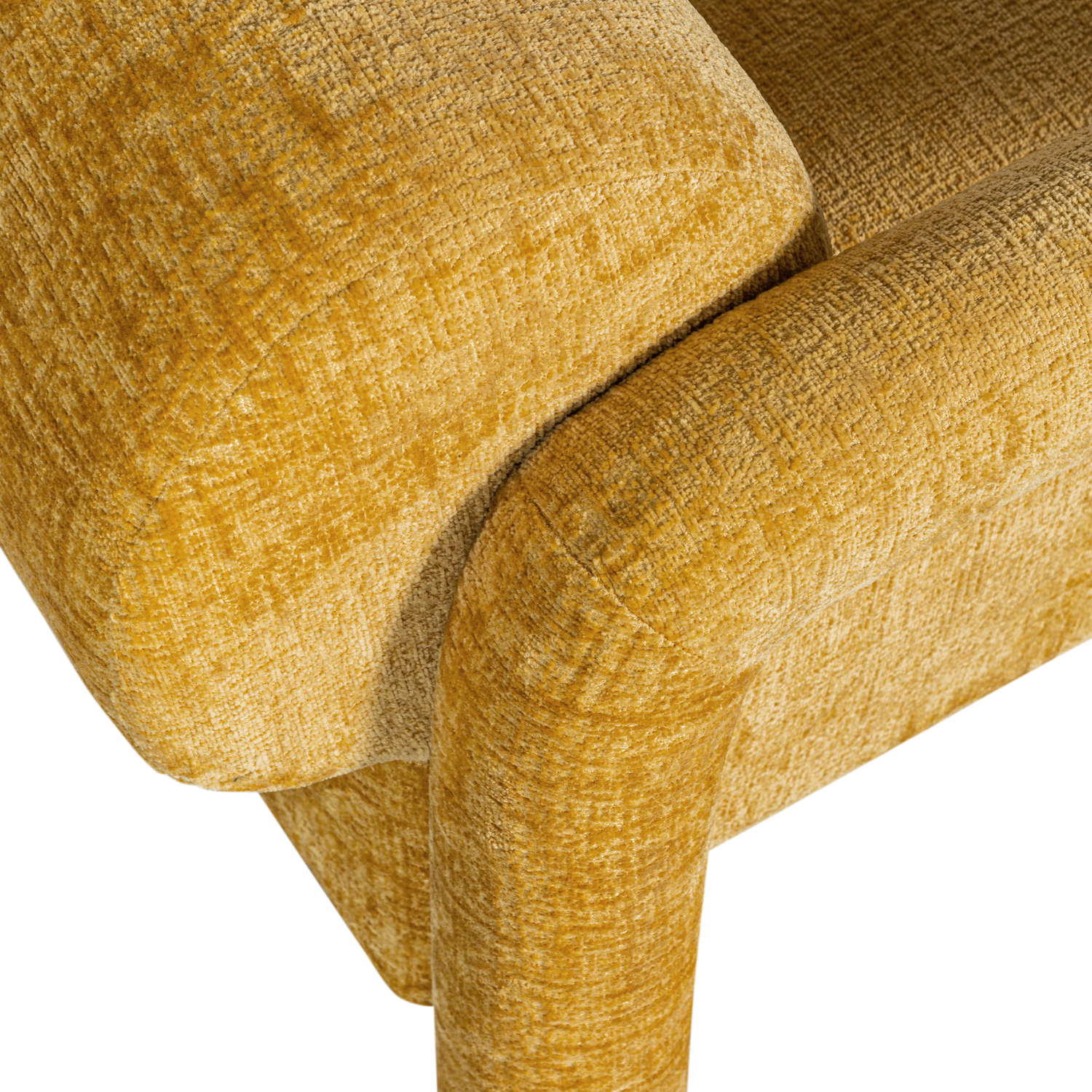 Woood | Fauteuil Lenny in grove textuur goud/geel