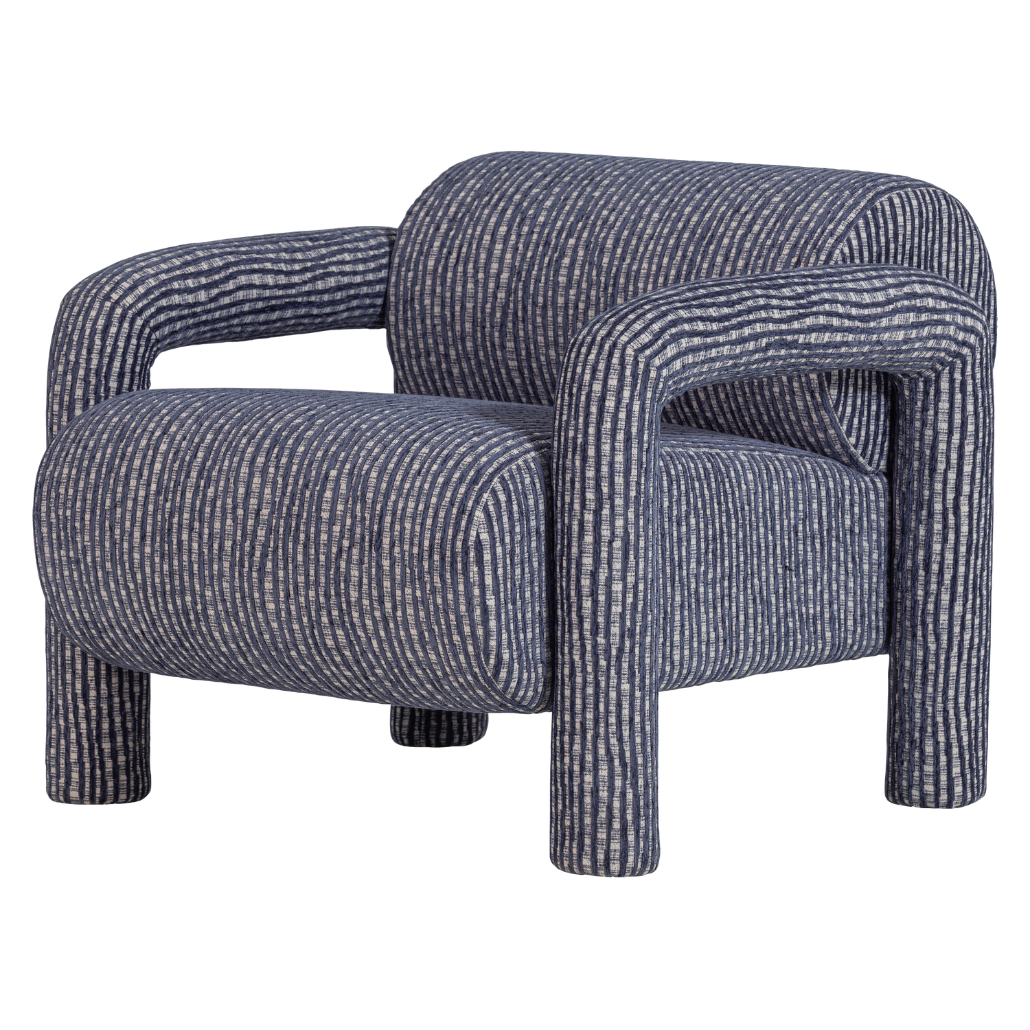 Woood | Lenny Fauteuil met dessin grijsblauw