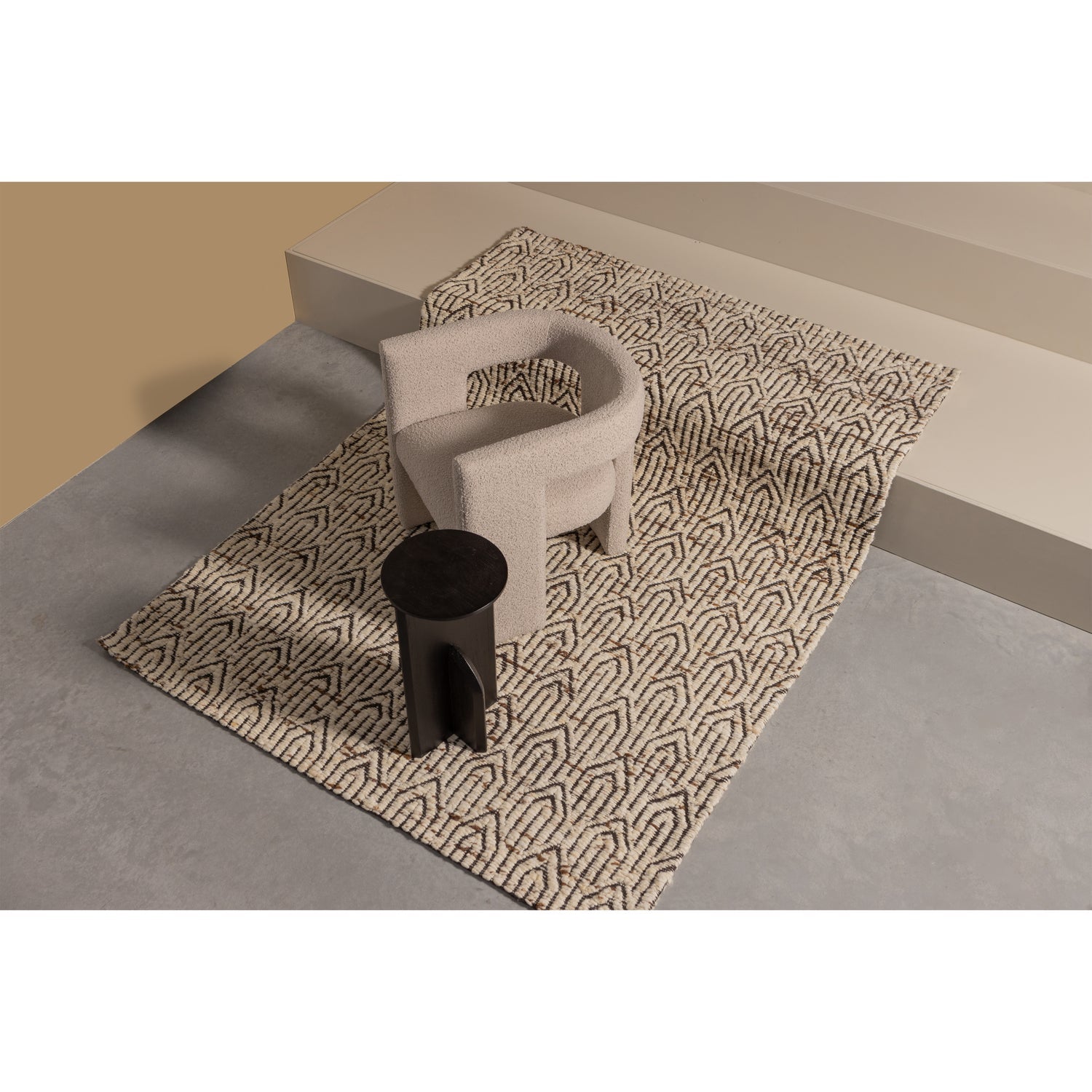 Woood | Fauteuil Tiwa boucle beige